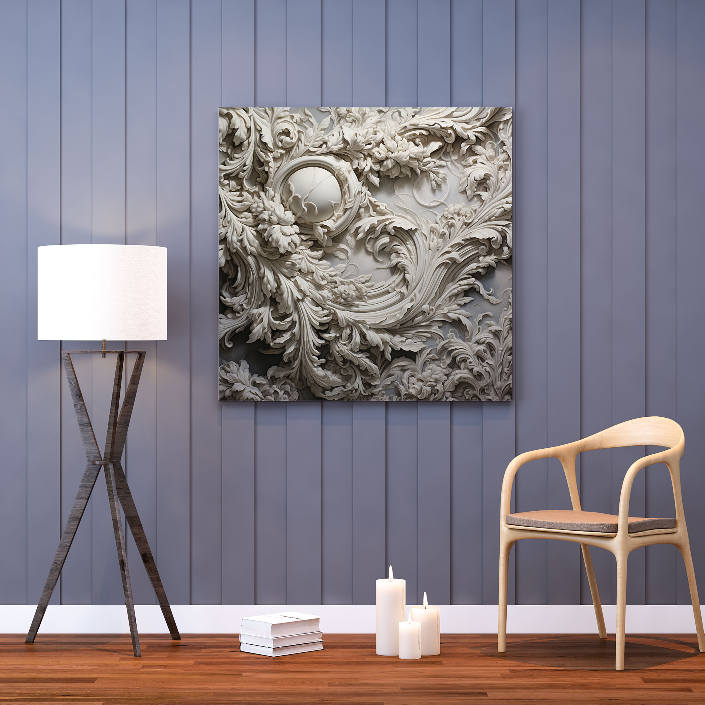 Marble Masterpiece Canvas Print - Marble, Photorealistic Painting, Wall Decoration, Canvas Wall Art