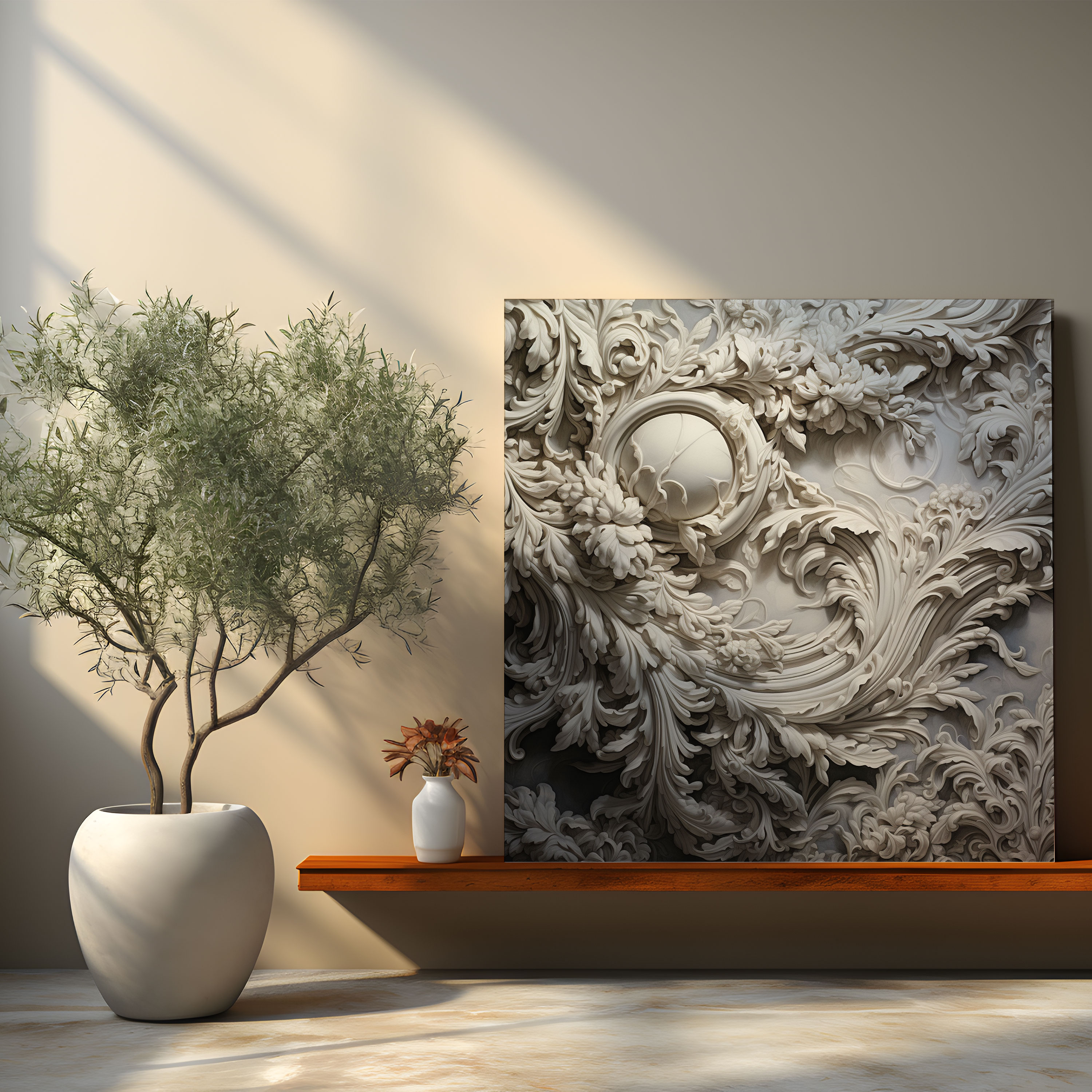 Marble Masterpiece Canvas Print - Marble, Photorealistic Painting, Wall Decoration, Canvas Wall Art