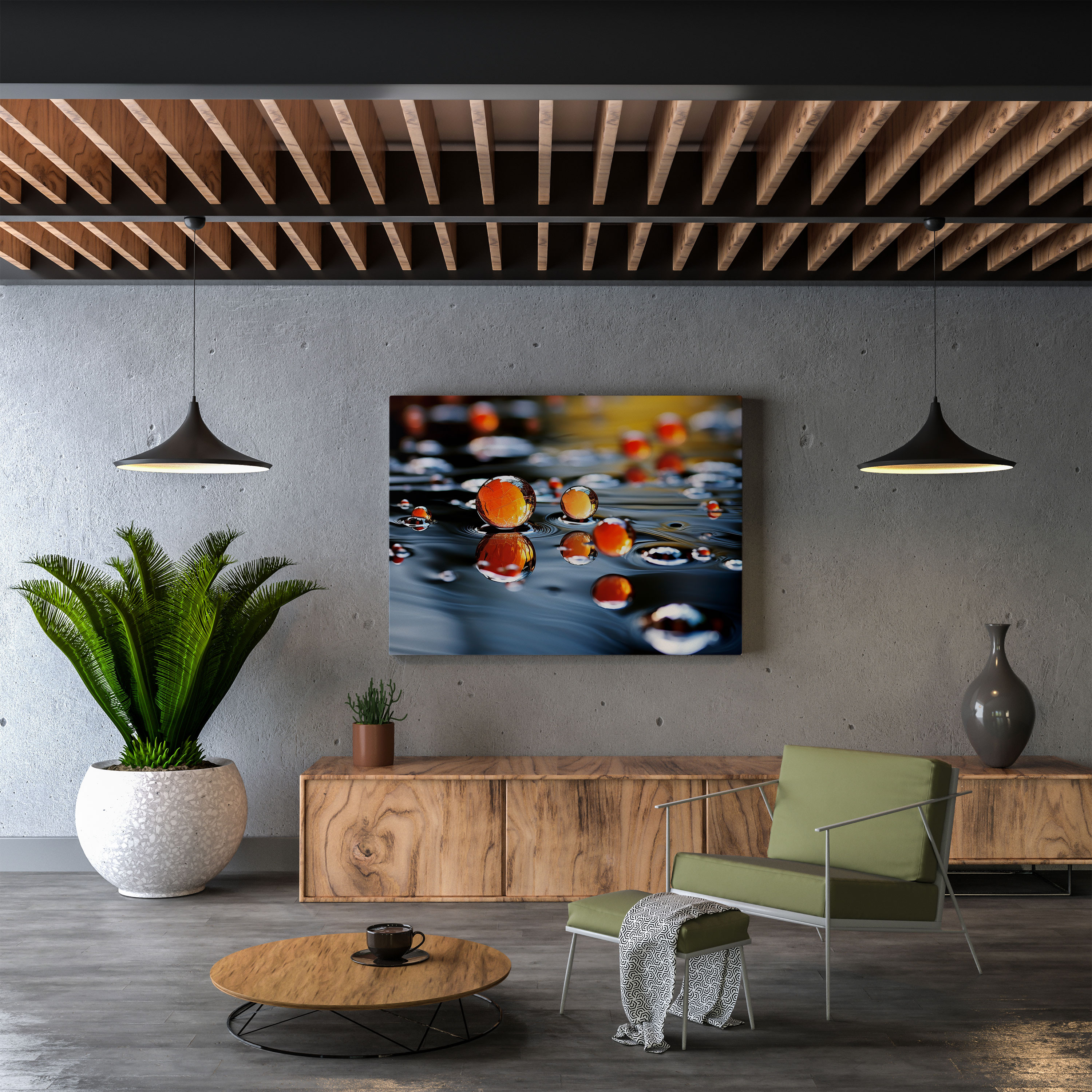 Tranquil Marble Wall Art - Marble, Canvas, Wall Decoration, Marble