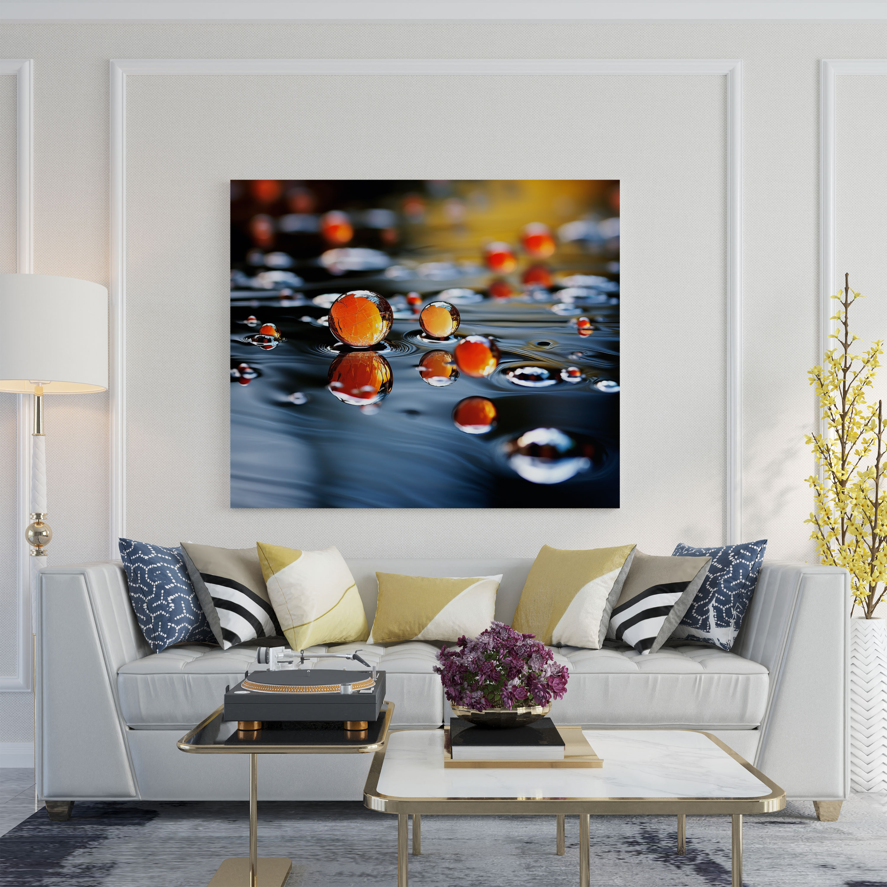 Tranquil Marble Wall Art - Marble, Canvas, Wall Decoration, Marble