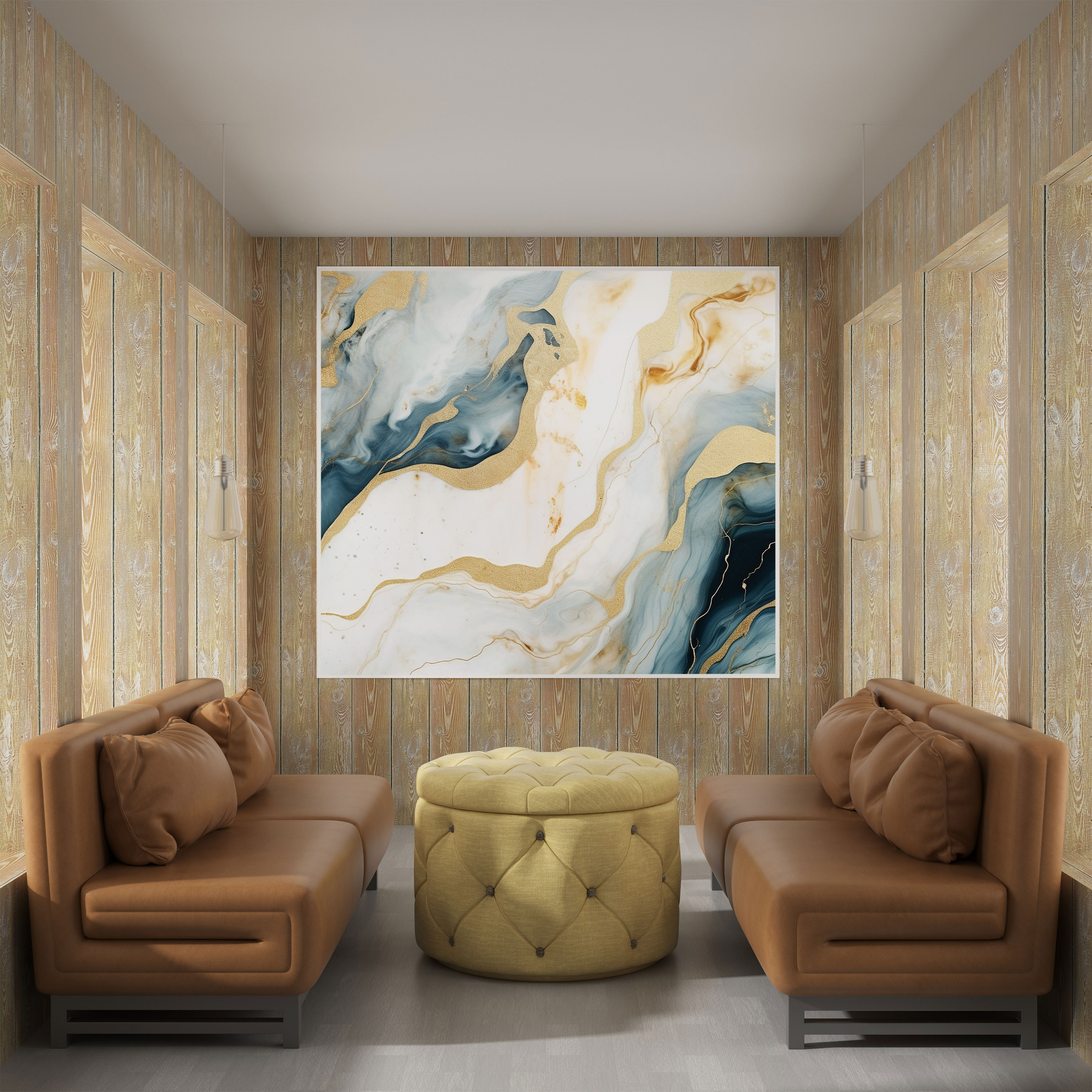 Marble Canvas Print - Elegant Gold Accents - Marble, Canvas, Sophisticated, Abstract Painting