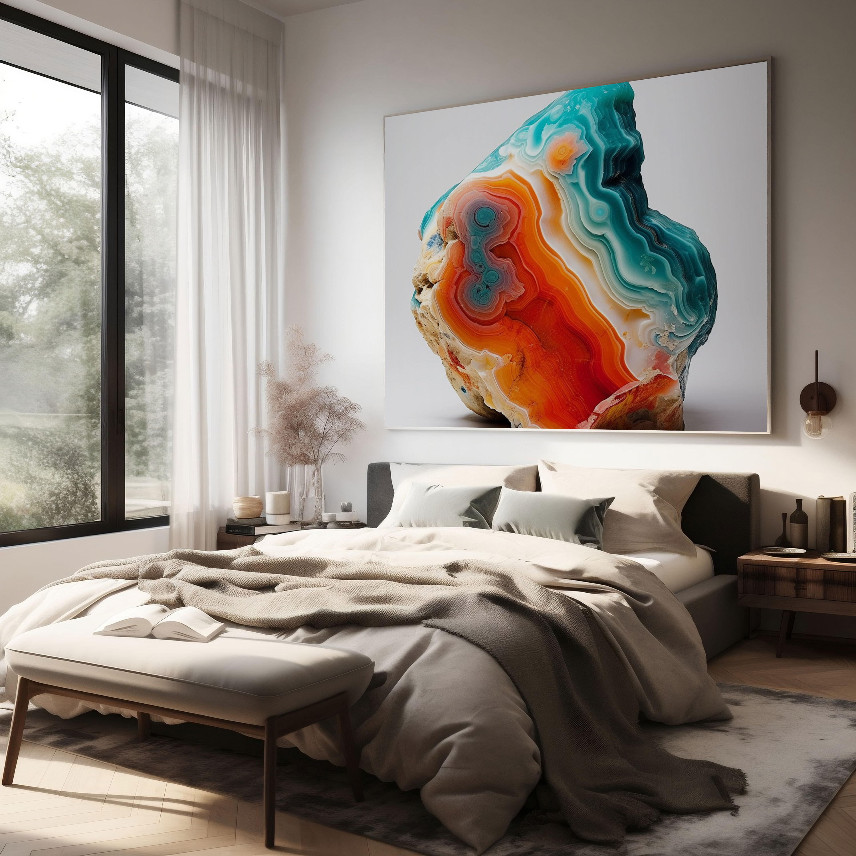 Marble Wall Decoration - Vibrant Colors - Marble, Canvas, Home Decoration, Canvas Wall Art