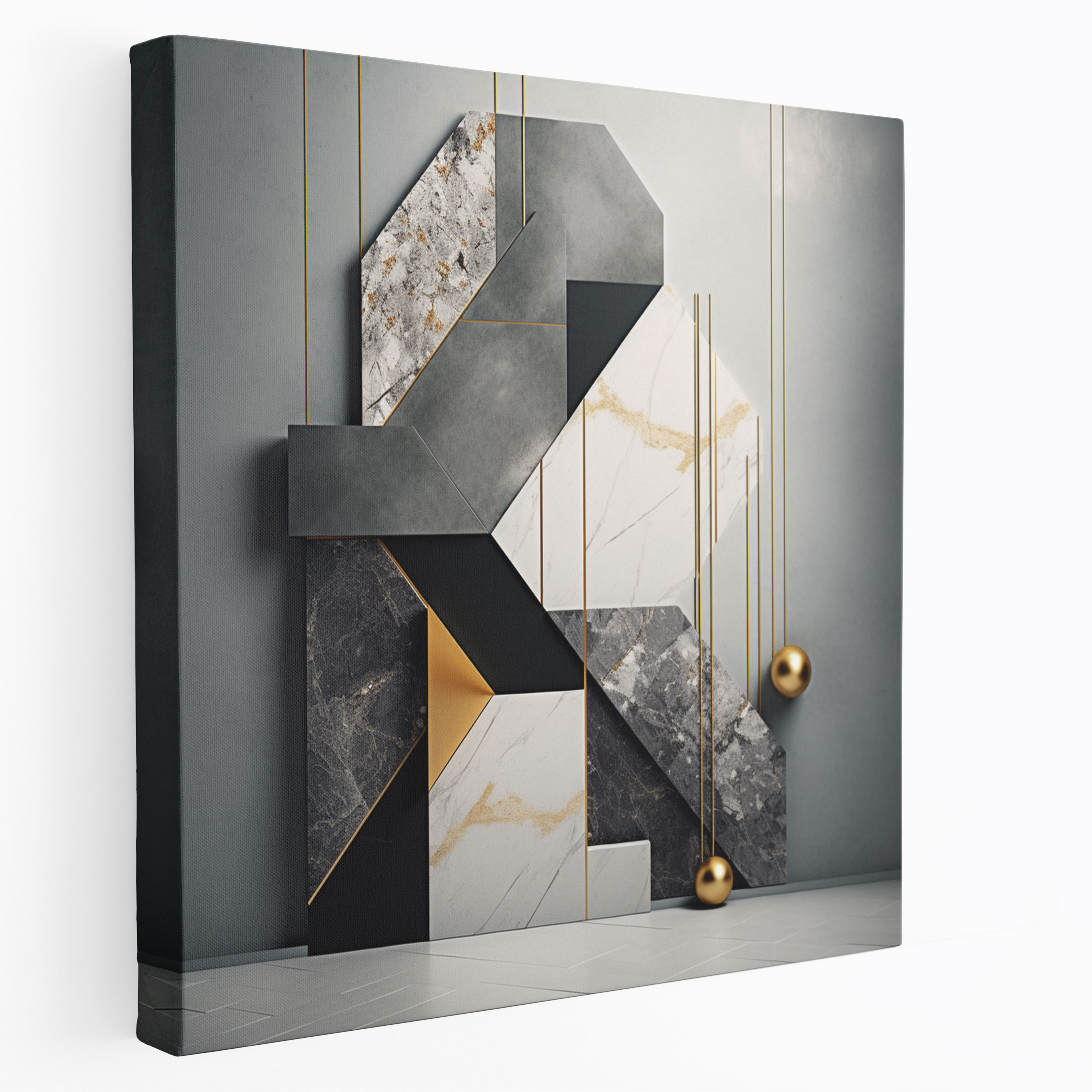 Marble Canvas Print - Modern Geometric Design - Marble, Canvas Print, Wall Art, Geometric Design