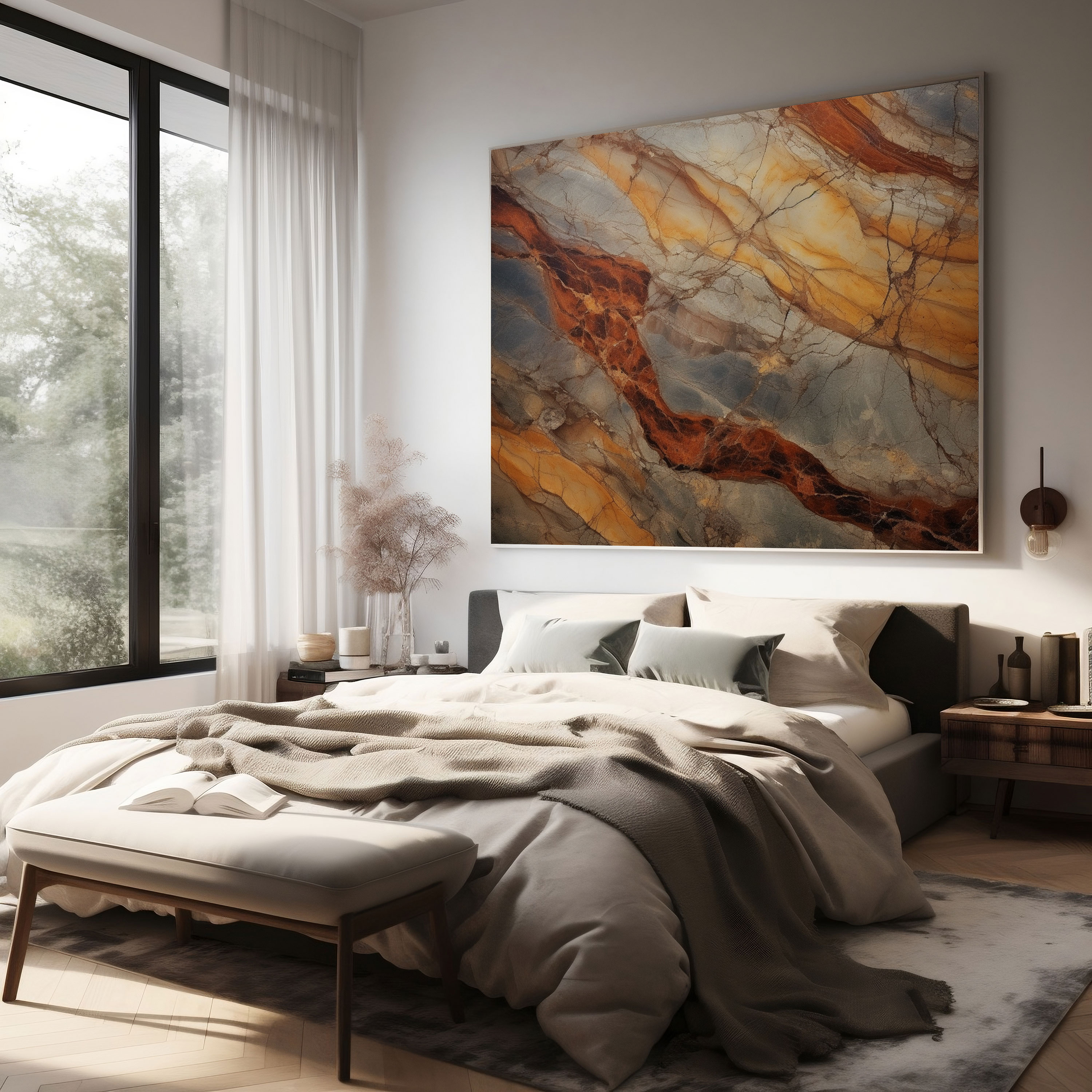 Marble Wall Art - Majestic Earthy Texture - Marble, Impressive, Home Decoration, Canvas Wall Art