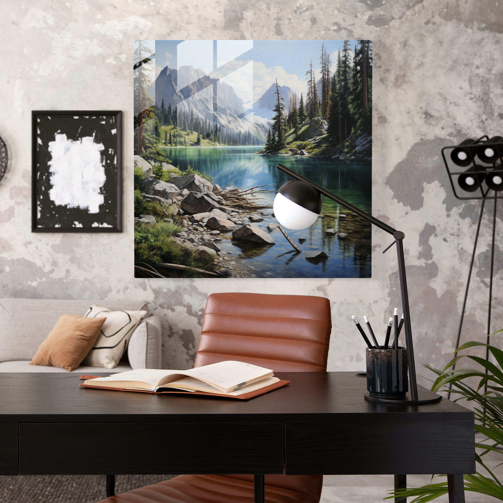 Huzurlu Manzaralar Cam Tablo - Fotoğraf Gerçekçiliğinde Resim Cam Duvar Sanatı - Ev Dekorasyonu - Duvar Dekorasyonu - Cam Sanatı - Modern Sanat Eseri