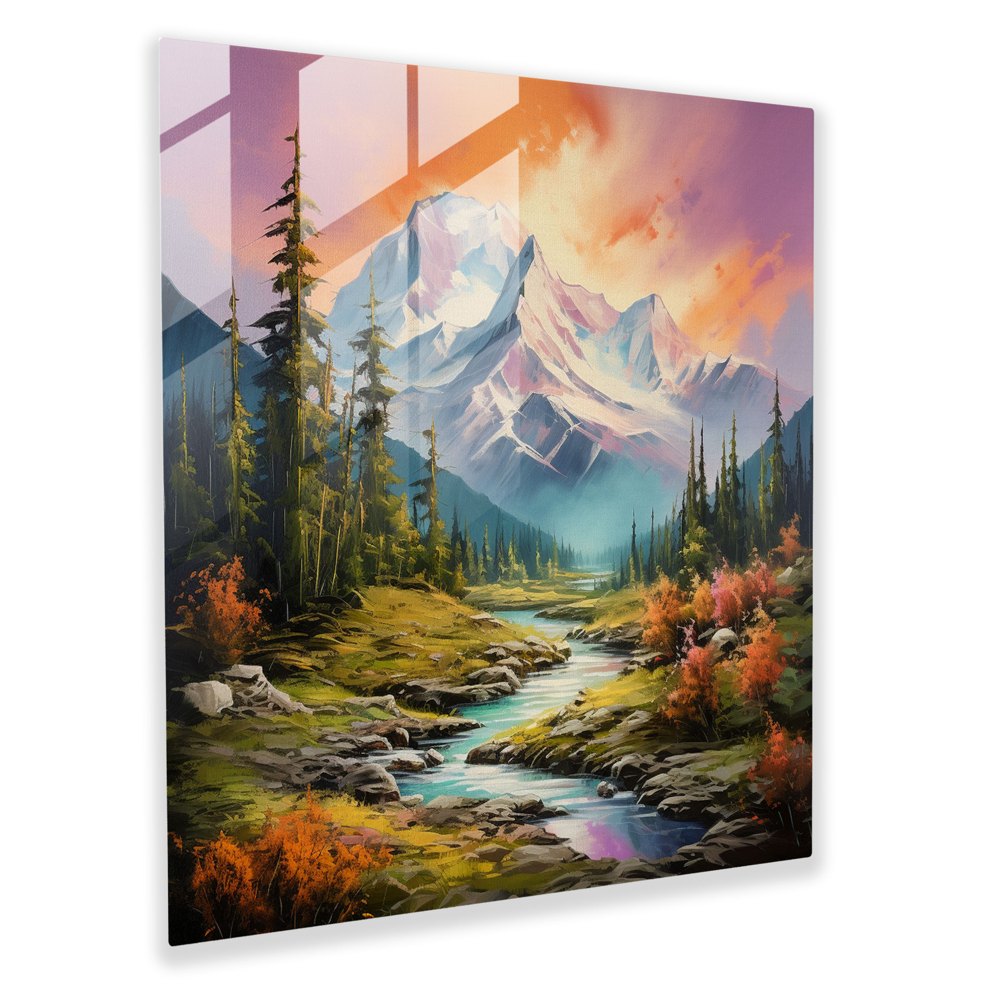 Exquisite Artistic Oil Painting Glass Print