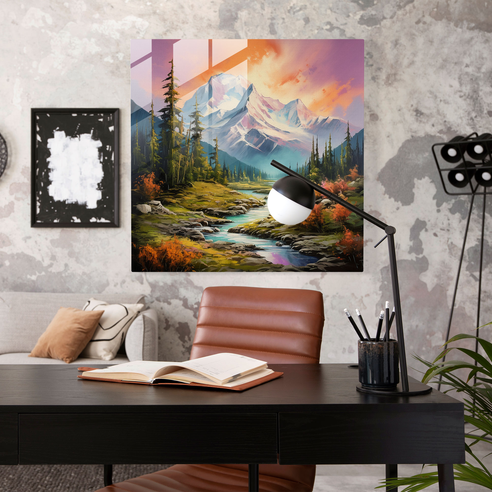 Exquisite Artistic Oil Painting Glass Print