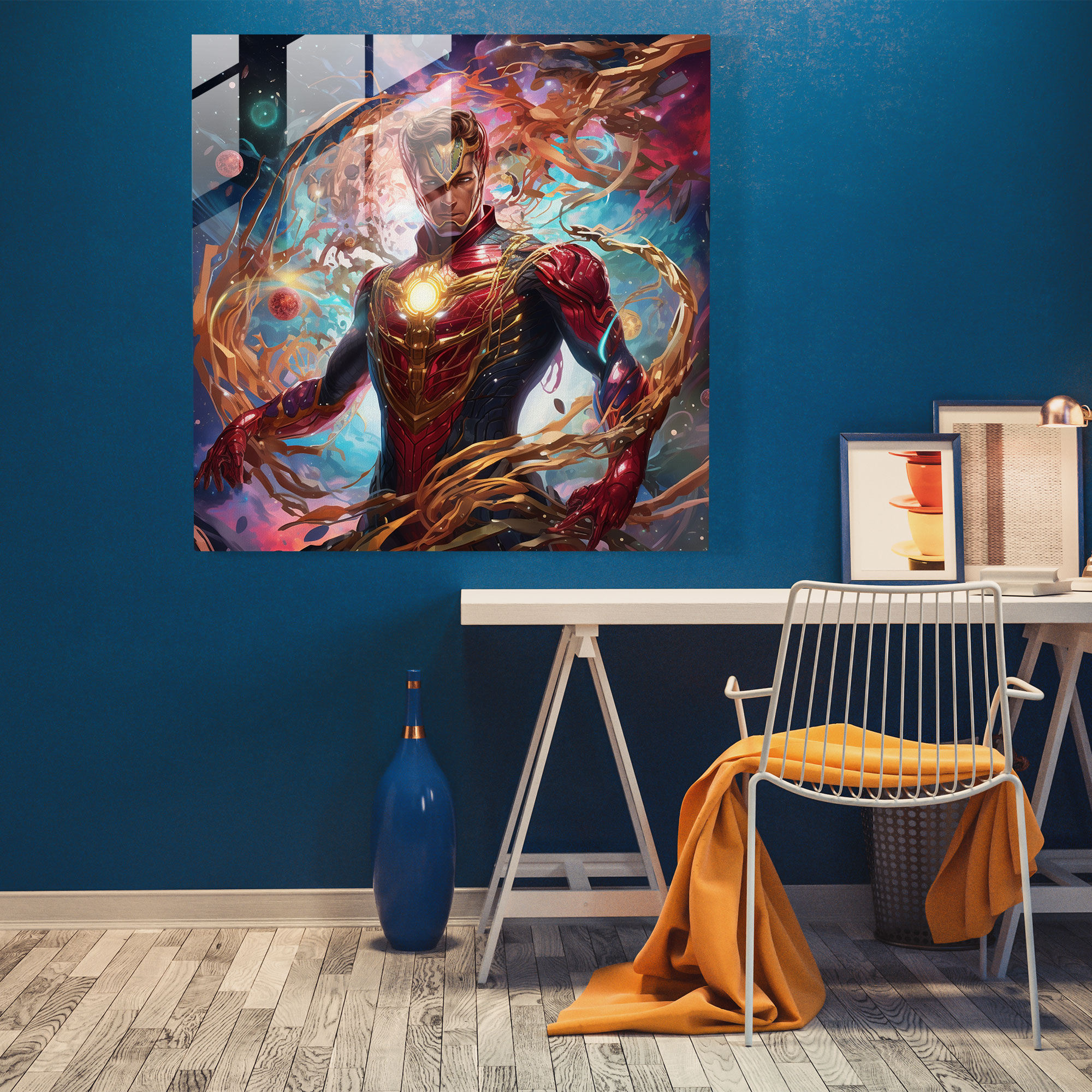 Cosmic Dreams Marvels Glass Print