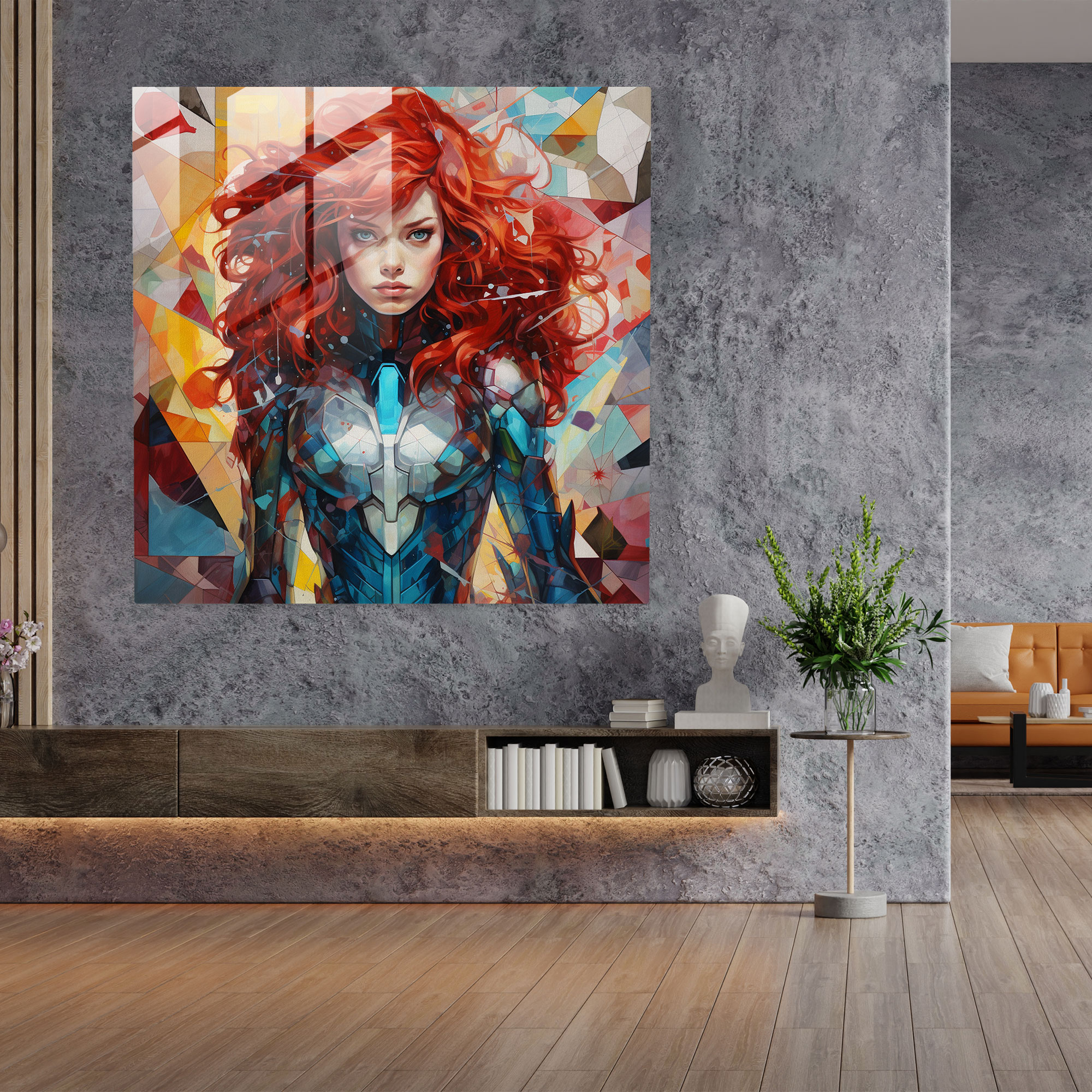 Marvel Fusion Geometrik Cam Tablo Baskı