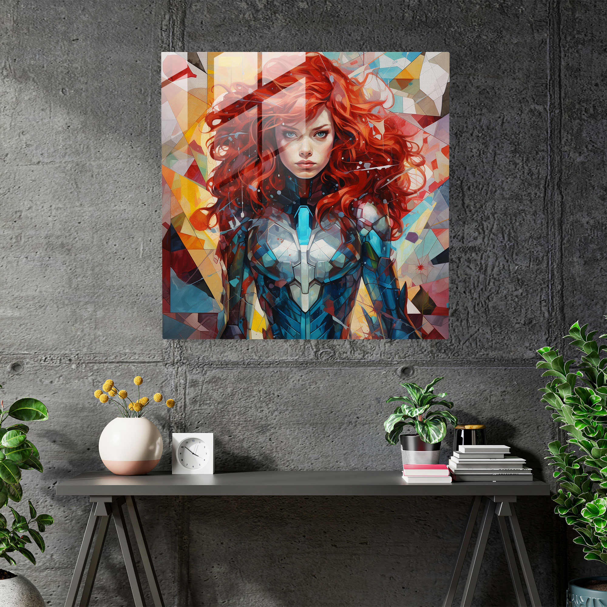 Marvel Fusion Geometrik Cam Tablo Baskı