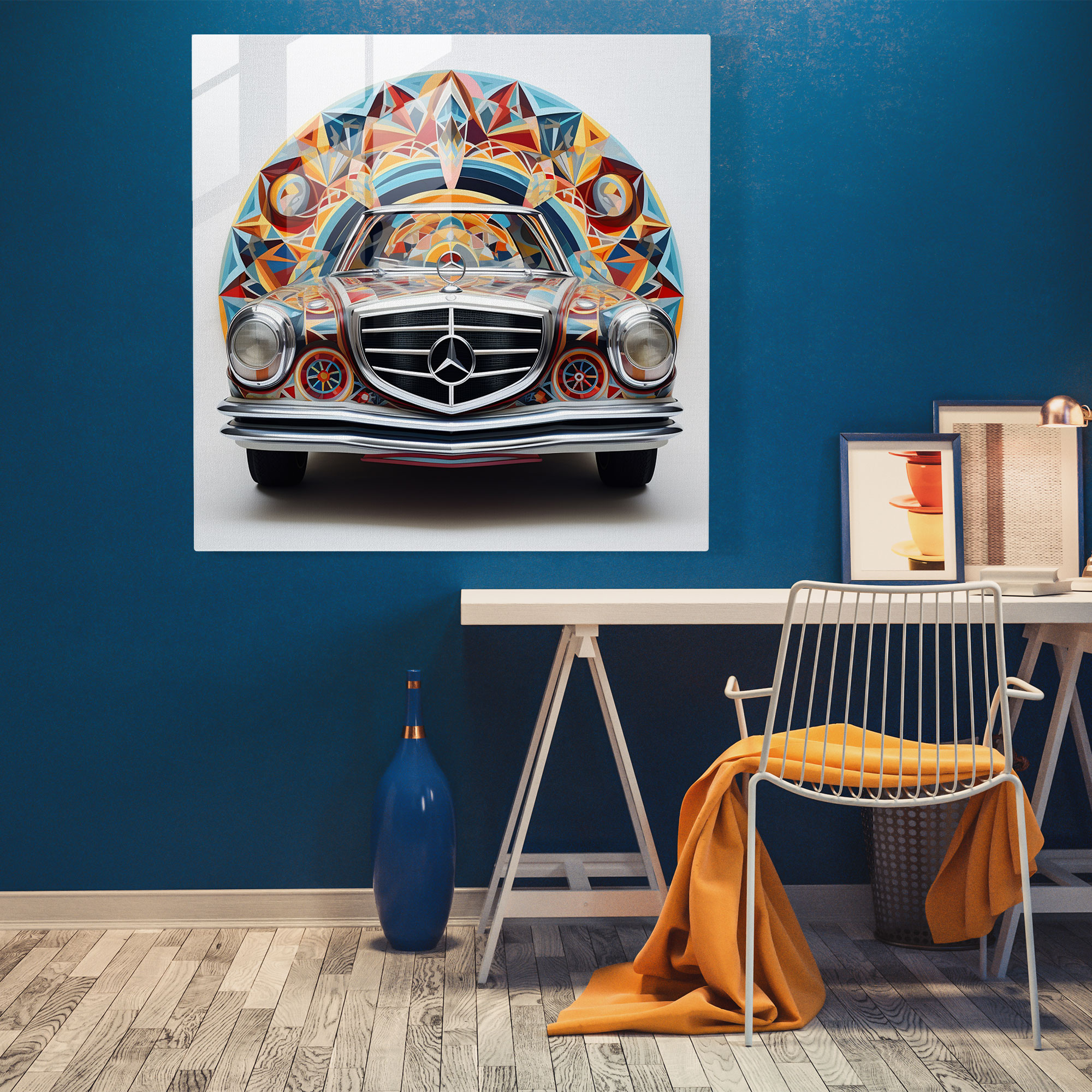 Mercedes Glass Print - Geometric Abstraction - Mercedes, Glass Print, Mercedes, Glass Art