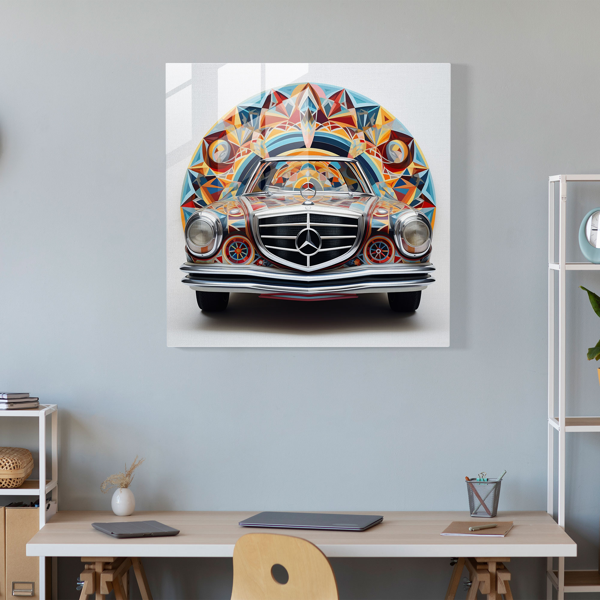 Mercedes Glass Print - Geometric Abstraction - Mercedes, Glass Print, Mercedes, Glass Art