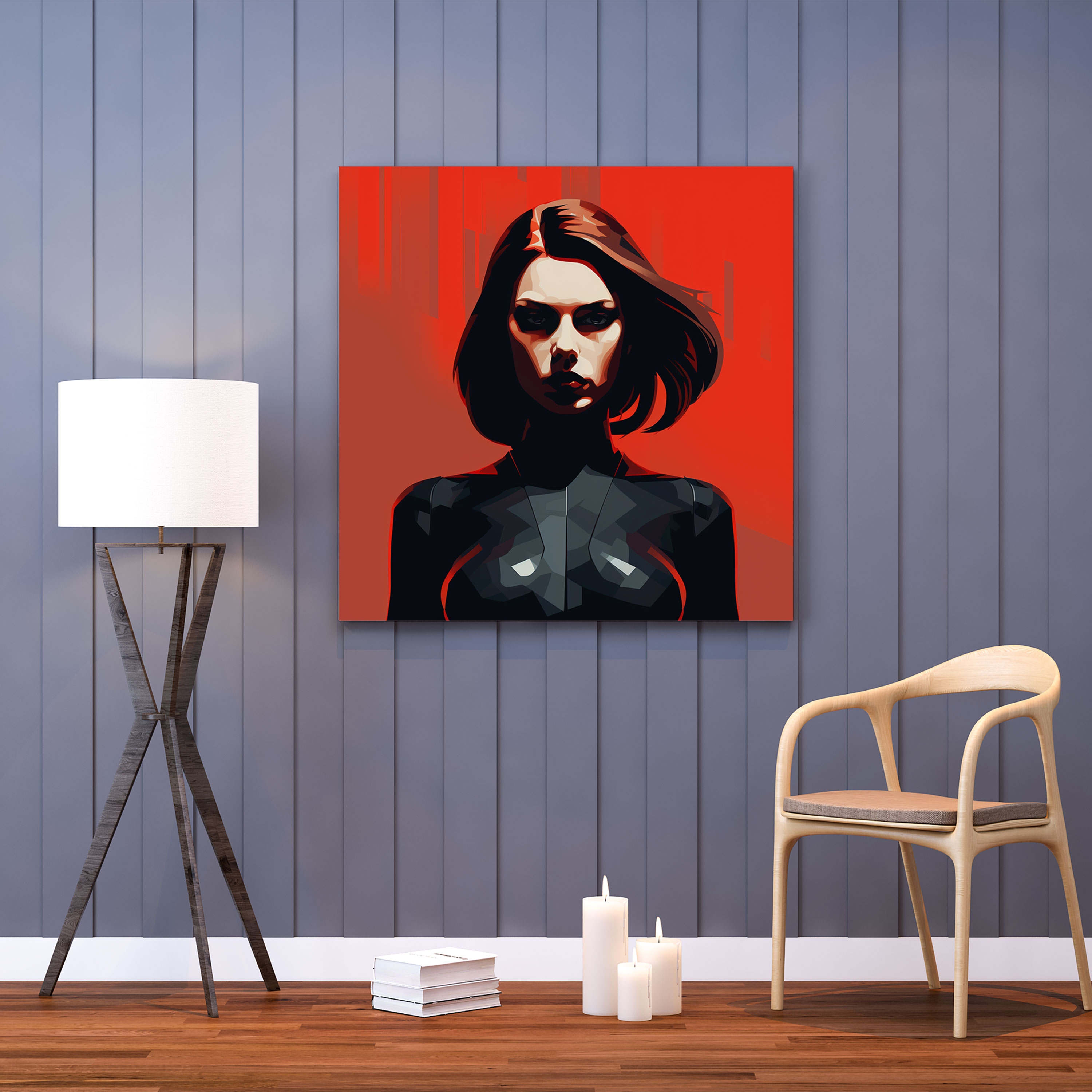 Marvel Minimalist Kanvas Tablo - Black Widow Duvar Dekorasyonu Kanvas Duvar Sanatı