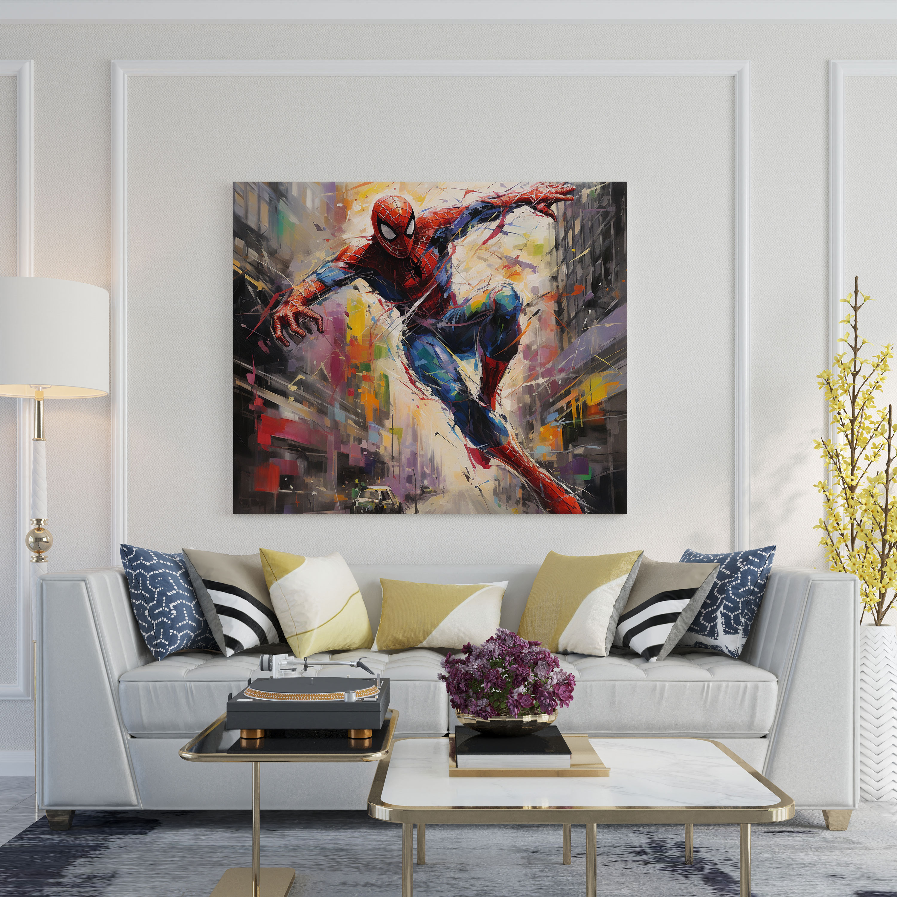 Marvel Graffiti Street Art Canvas Print - Marvel, Spider-Man, Wall Art, Canvas Wall Art