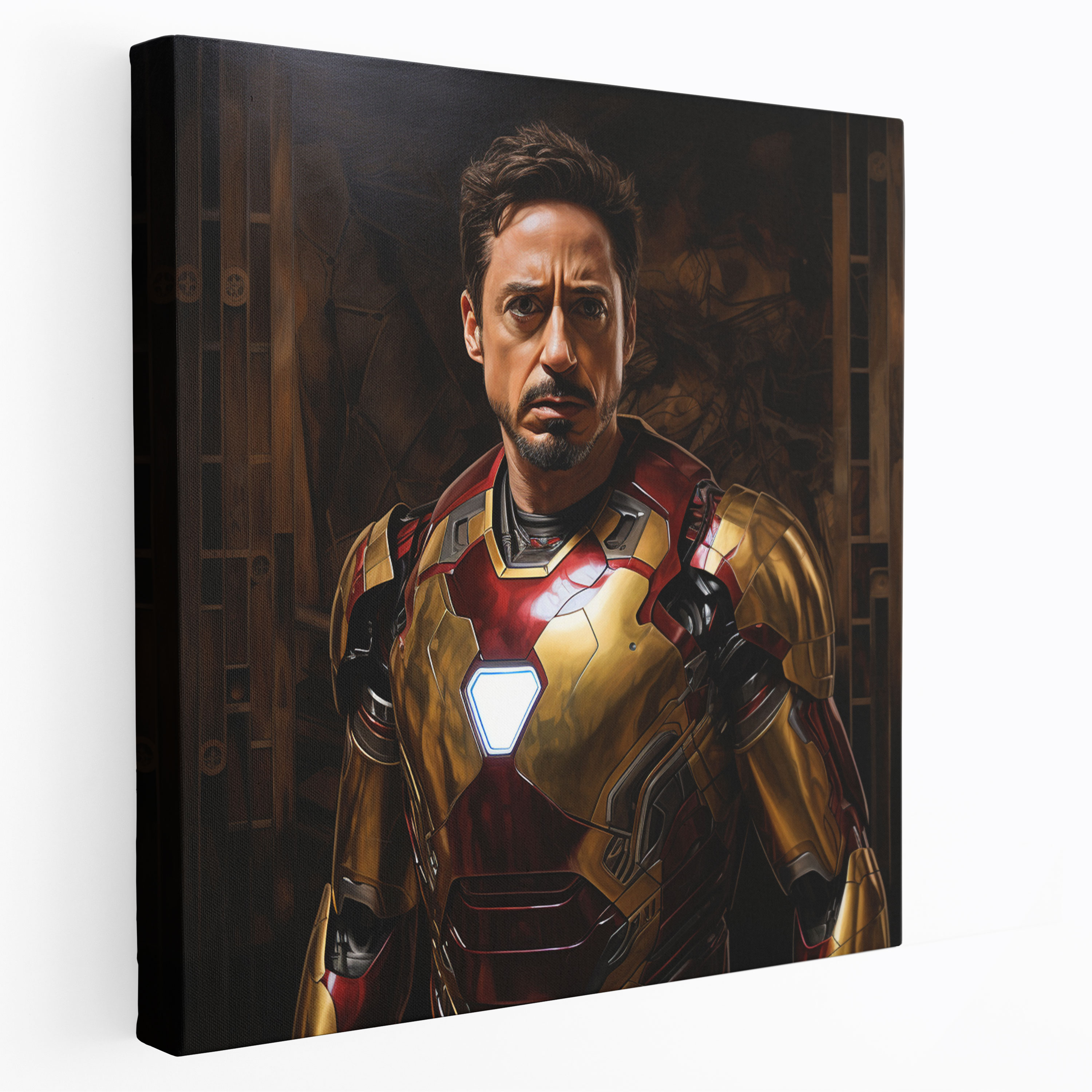 Marvel Gerçekçi Yağlı Boya Kanvas Tablo Baskı - Iron Man Temalı Marvel Gerçekçi Yağlı Boya