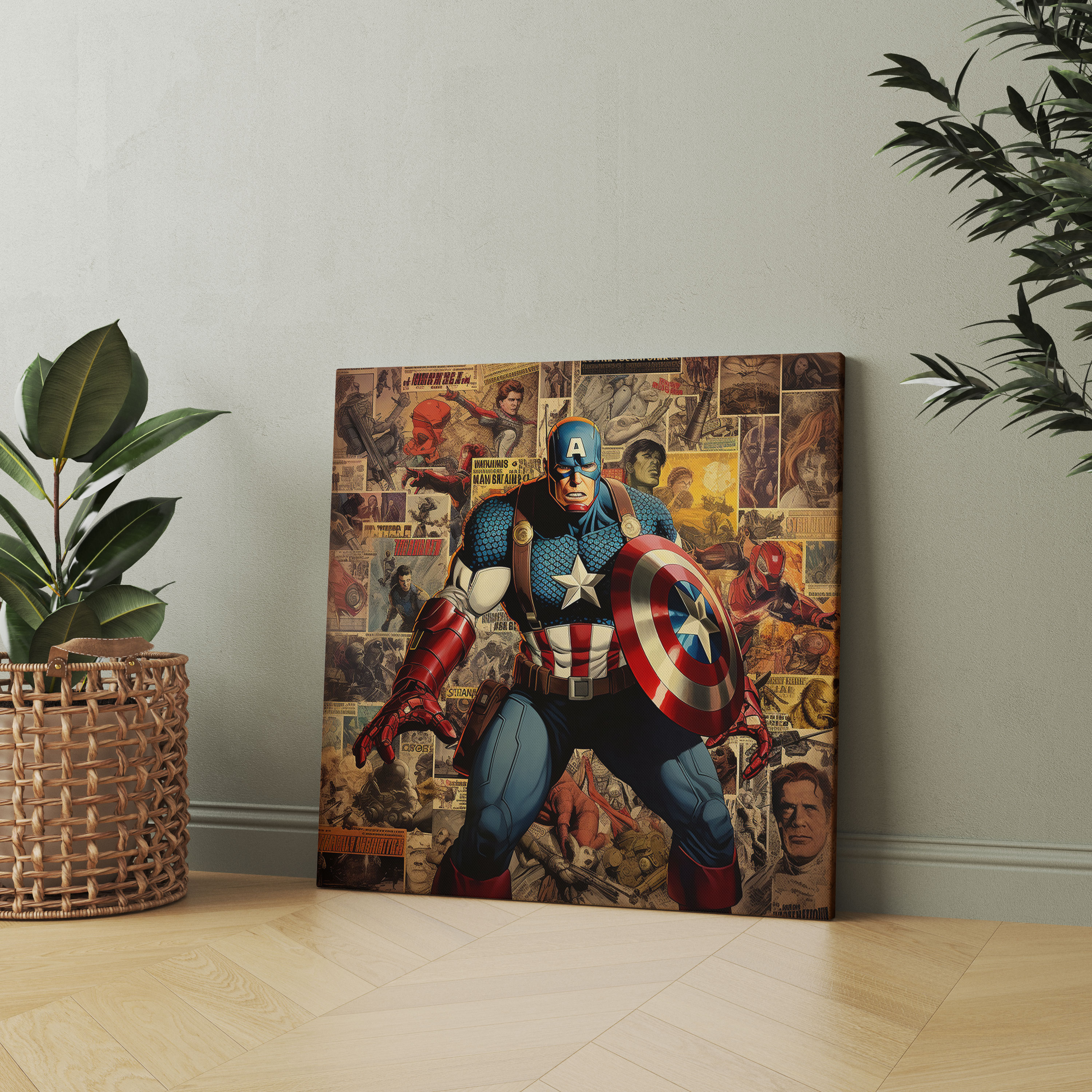 Marvel Kanvas Tablo - Klasik Çizgi Roman Kolajı - Marvel Klasik Duvar Sanatı
