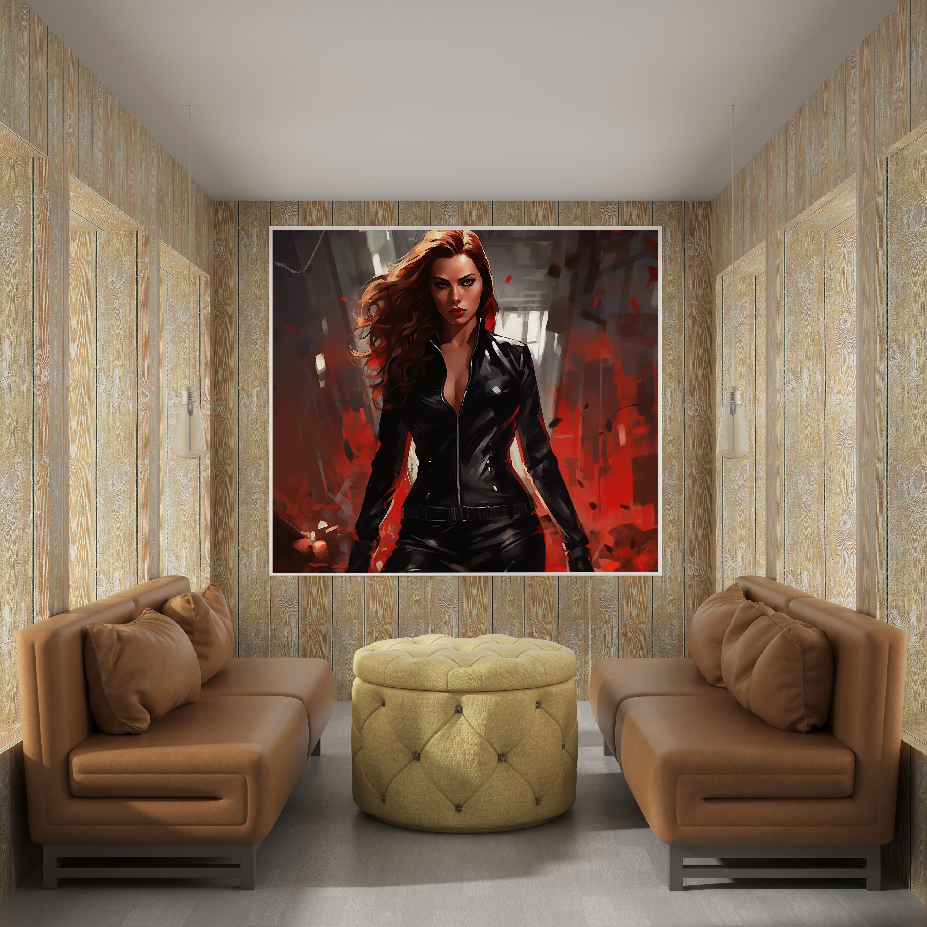 Marvel Kanvas Tablo - Kara Dul Zarafeti - Duvar Dekorasyonu