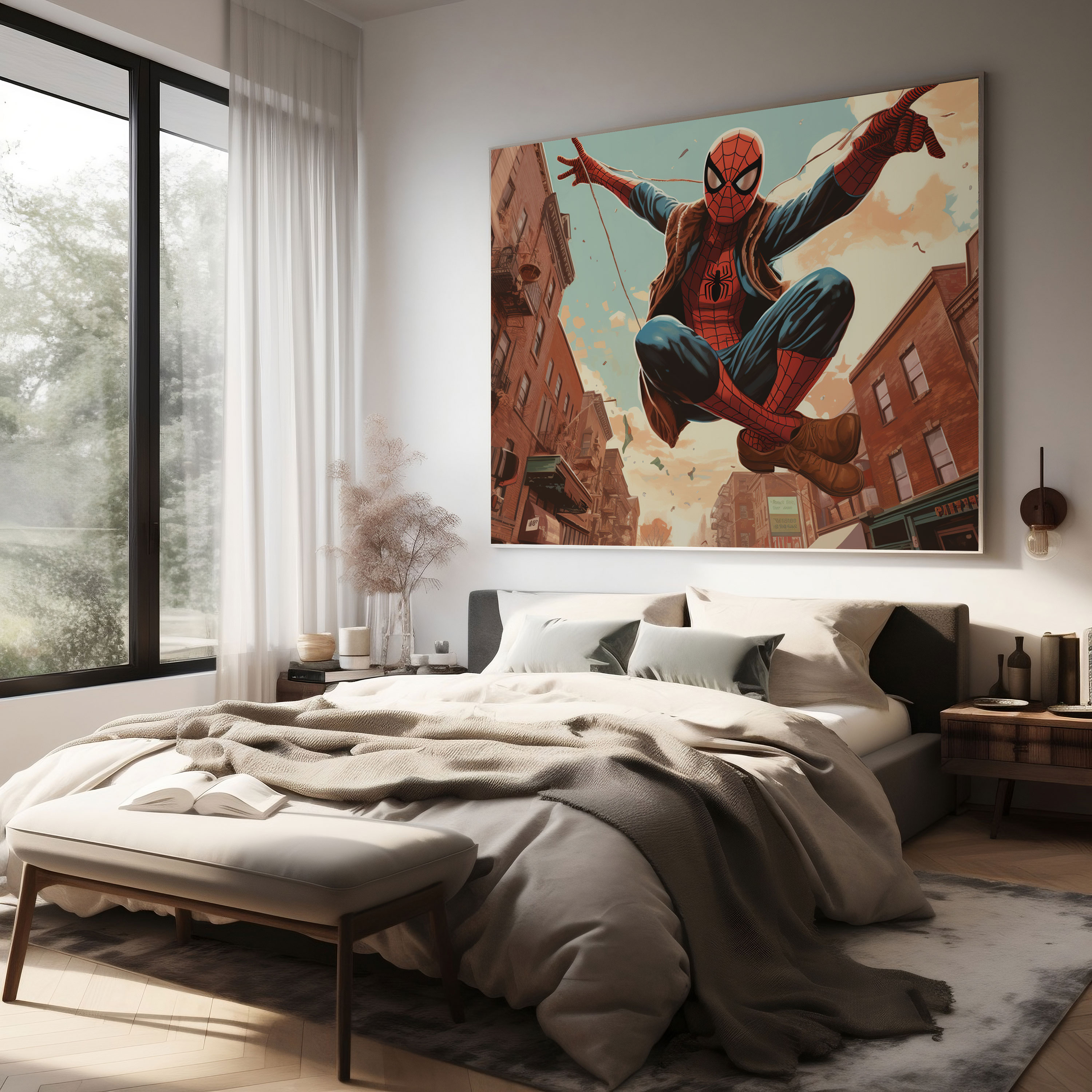 Marvel Canvas Print: Retro Spider-Man - Marvel, Spider-Man, Marvel, Wall Decoration