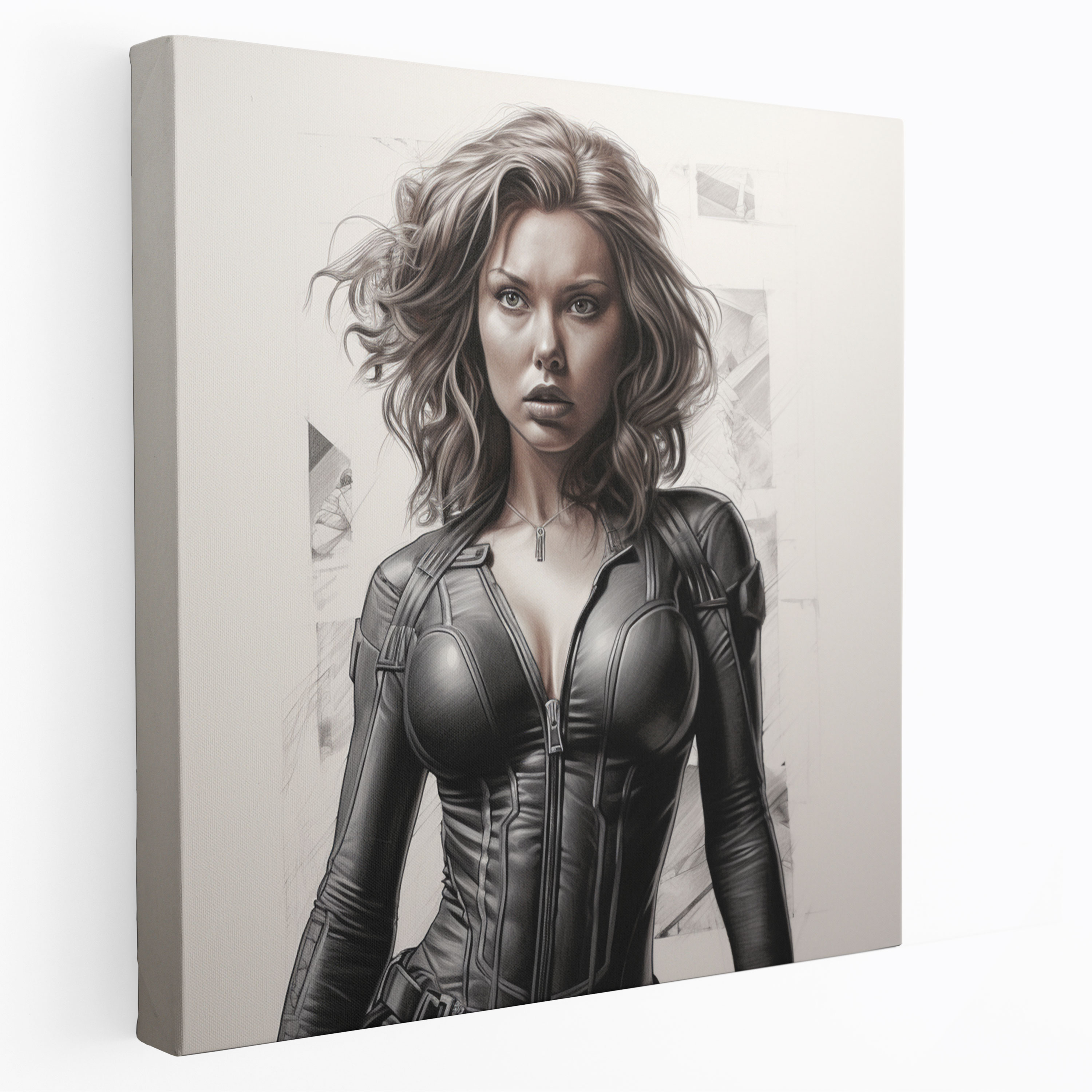 Marvel Canvas Print: Realistic Black Widow - Marvel, Black Widow, Strength, Marvel
