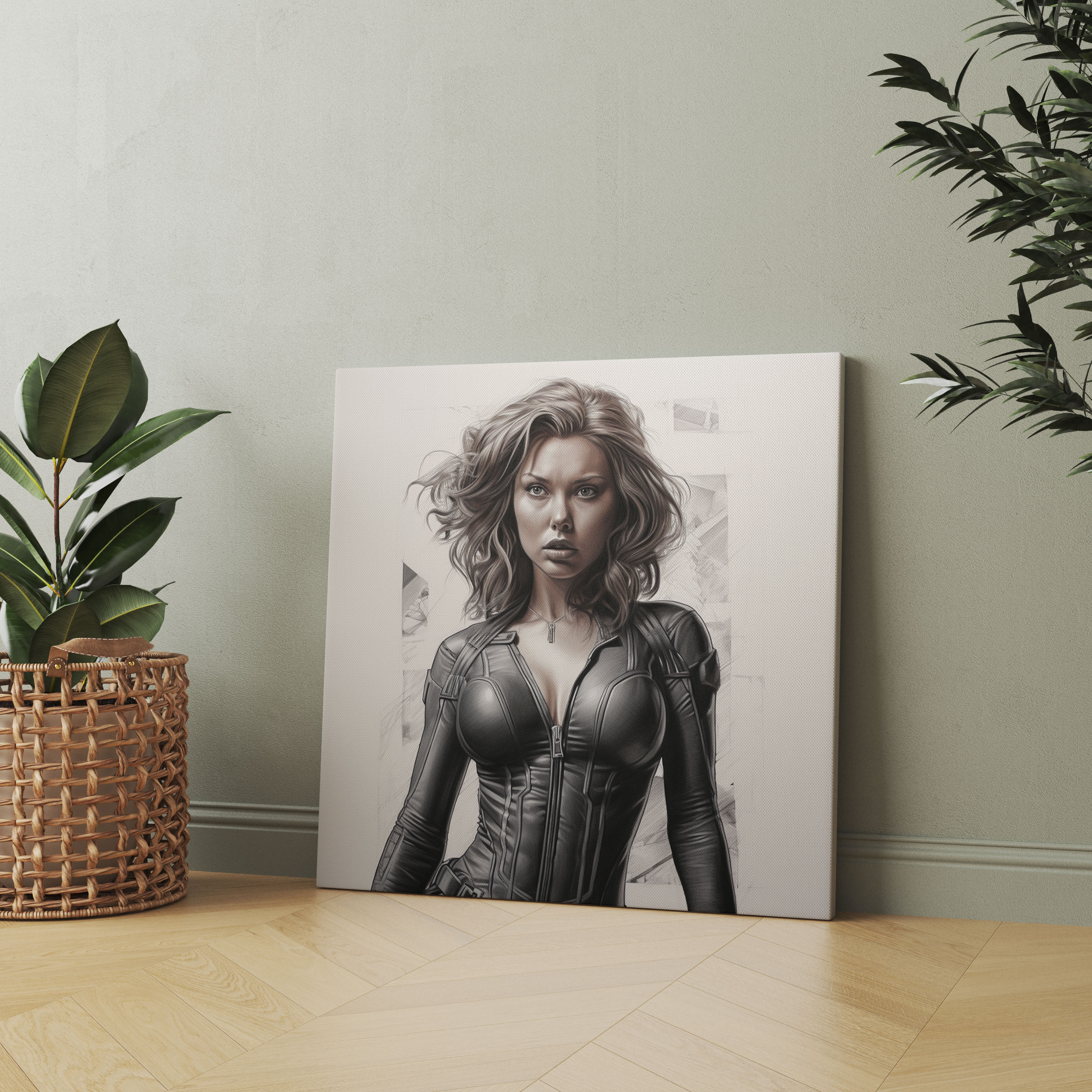 Marvel Canvas Print: Realistic Black Widow - Marvel, Black Widow, Strength, Marvel