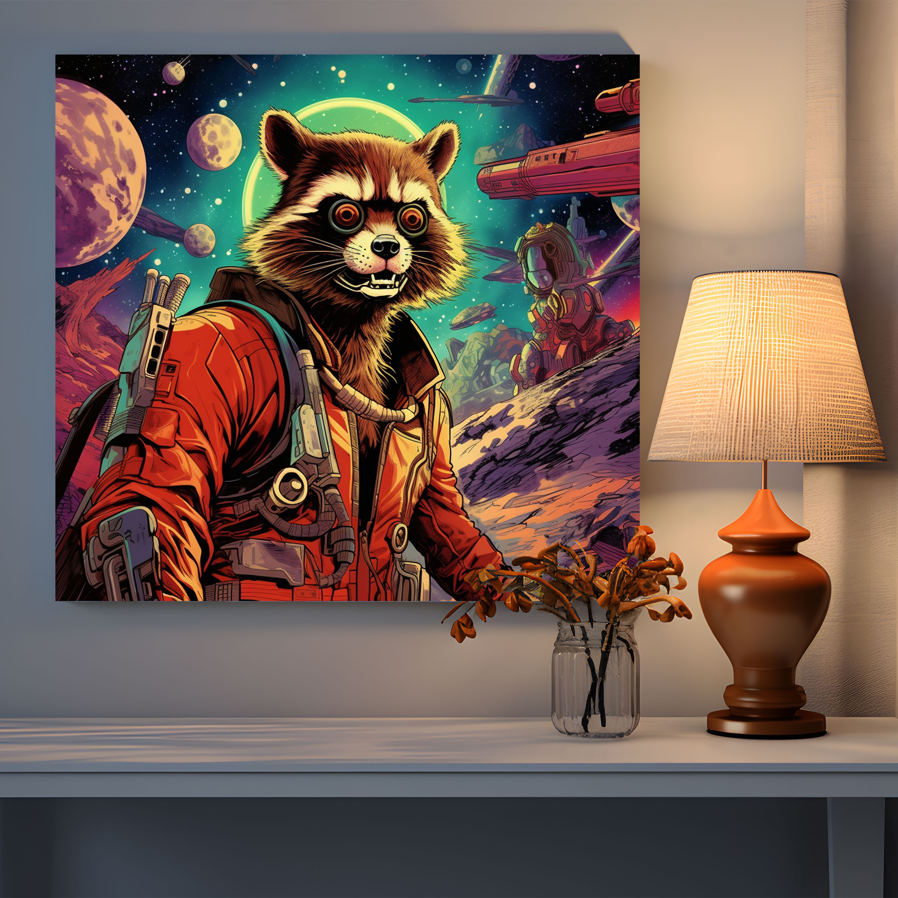 Marvel Duvar Dekorasyonu: Retro Guardians Of The Galaxy - Vintage Dokunuş Kozmik Maceralar Retro Çizgi Roman Tasarımı
