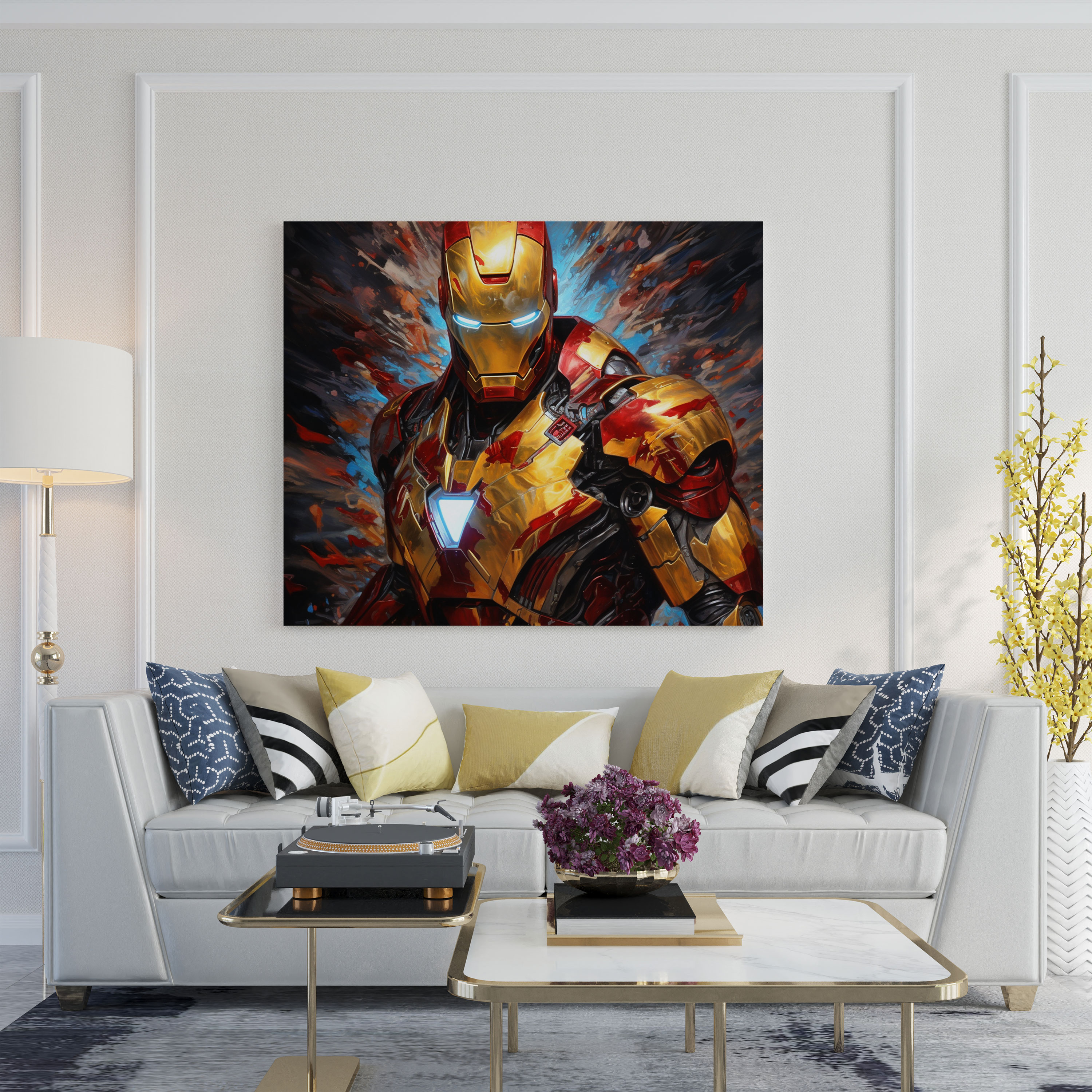 Marvel Abstract Wall Decoration - Marvel, Wall Art, Wall Decoration, Iron Man