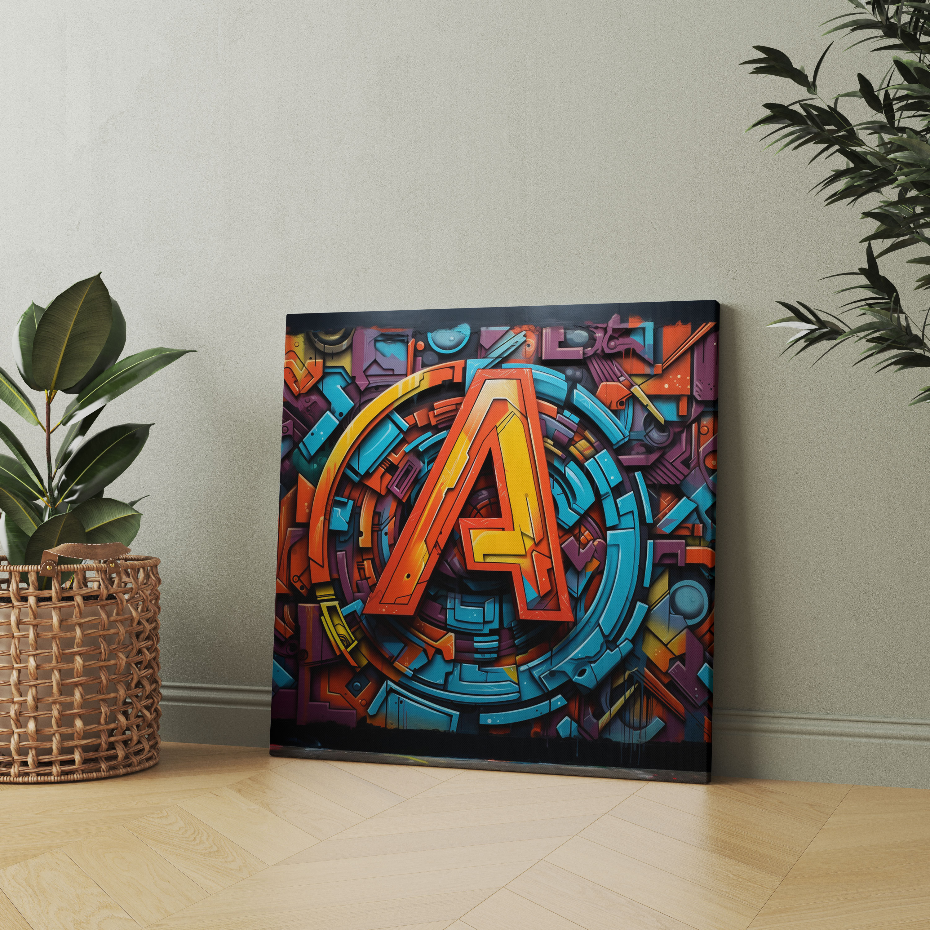 Marvel Graffiti Wall Art - Marvel, Marvel, Canvas, Wall Decoration