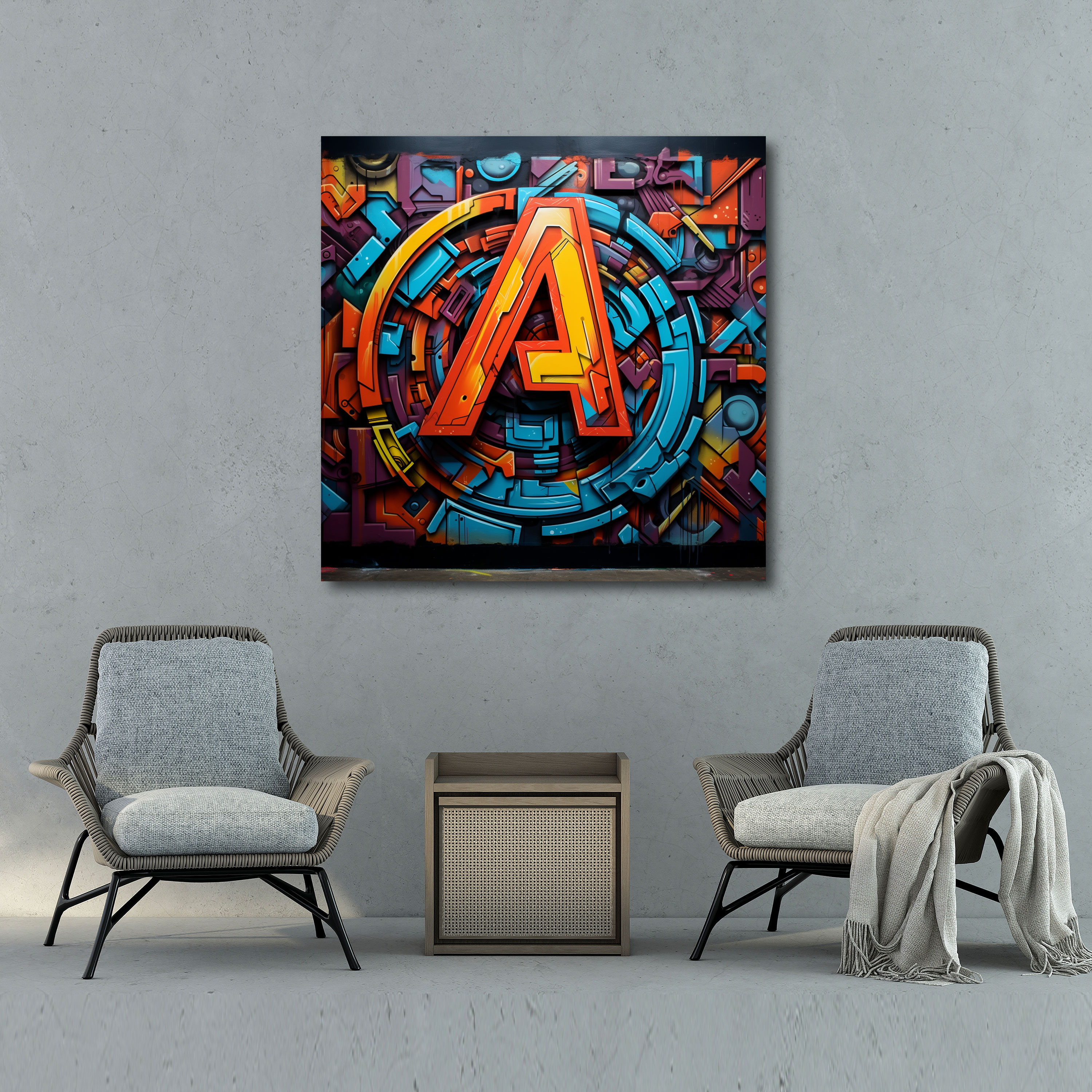 Marvel Graffiti Wall Art - Marvel, Marvel, Canvas, Wall Decoration