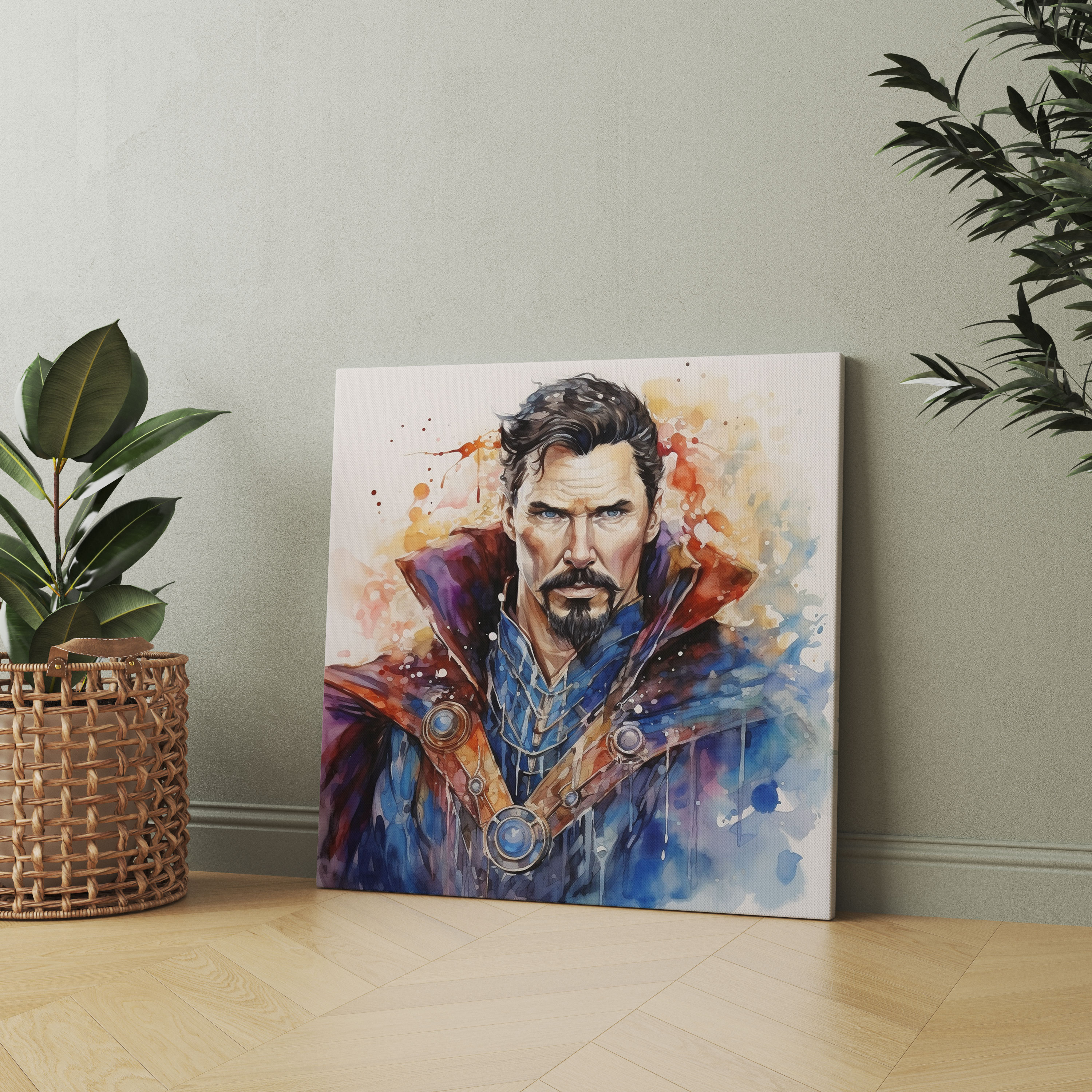 Marvel Doctor Strange Canvas Print - Marvel, Watercolor Portrait, Wall Decoration, Canvas Print