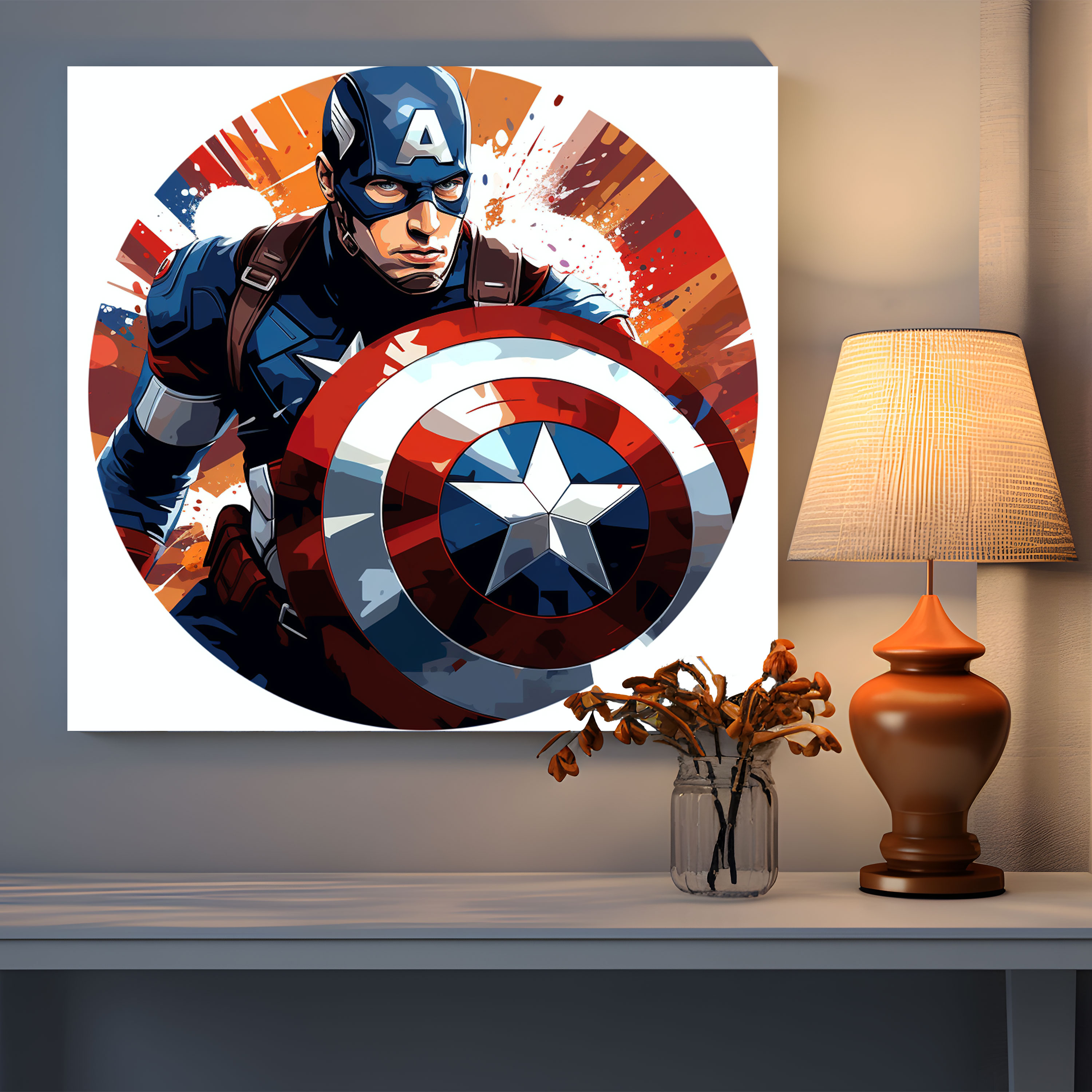 Marvel Canvas Print - Pop Art Style - Marvel, Marvel, Captain America, Home Decoration