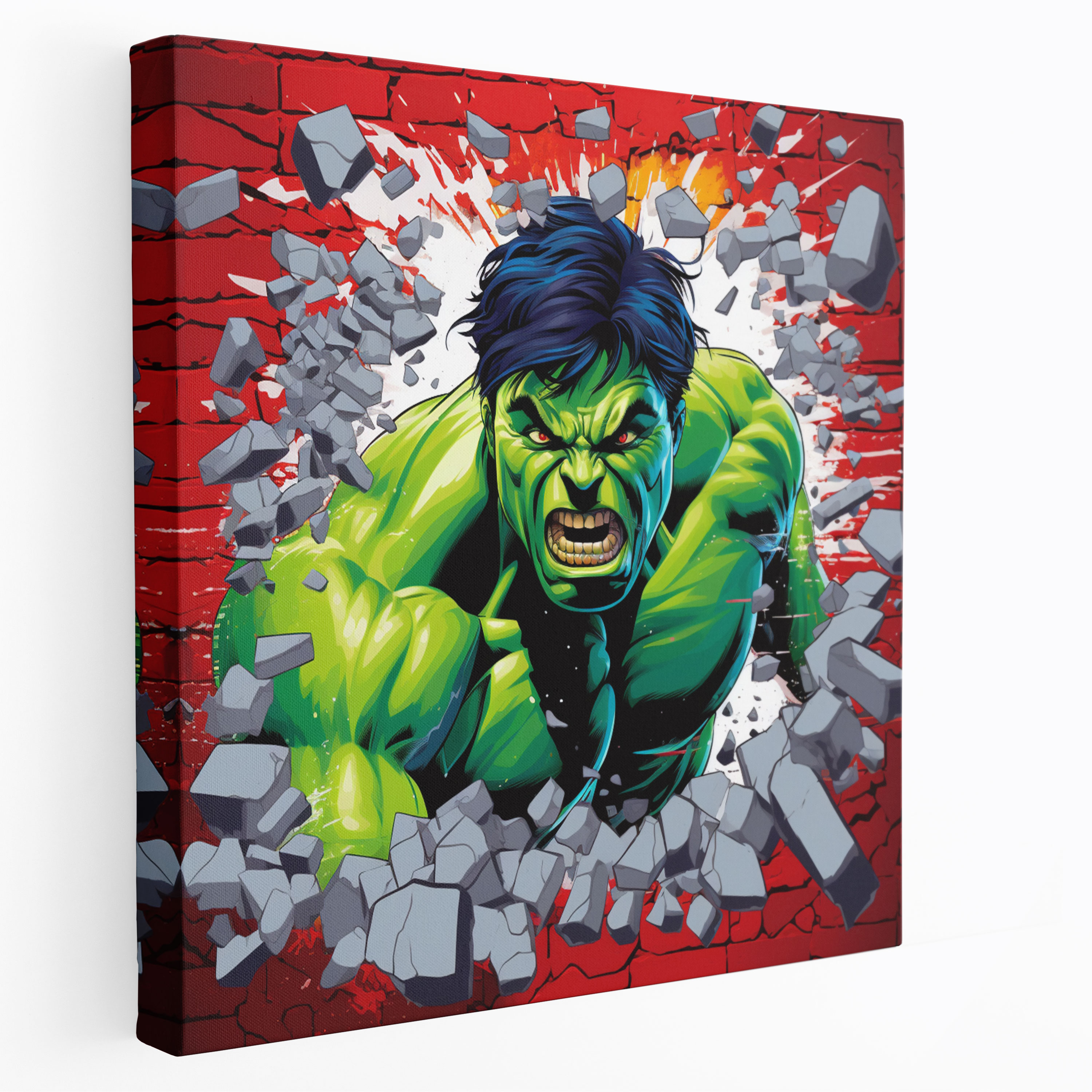 Marvel Wall Decoration - Pop Art Hulk Canvas Print - Marvel, Energetic, Vibrant, Marvel