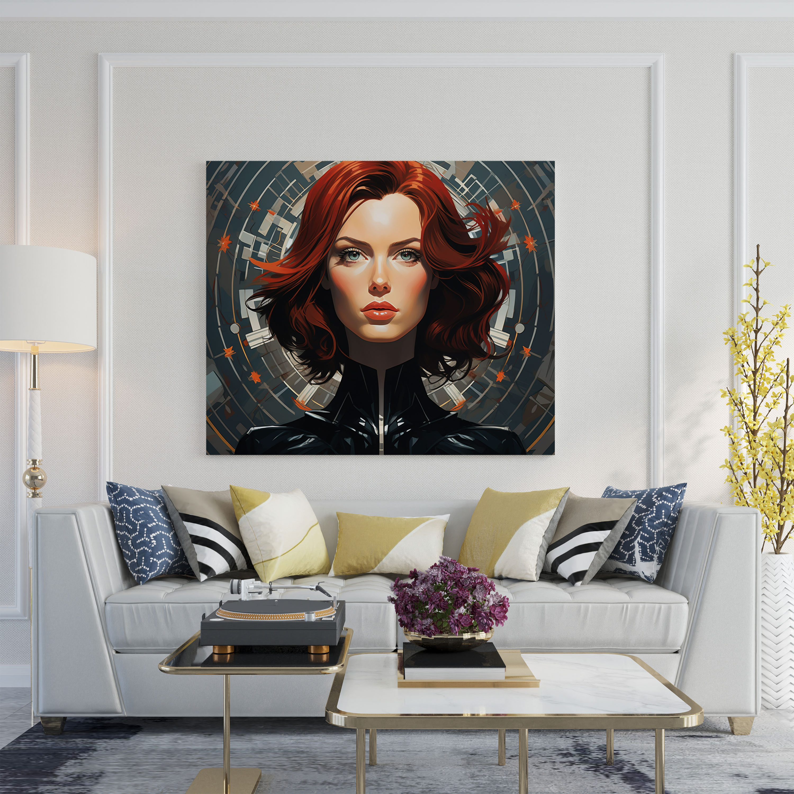 Marvel Wall Art - Digital Black Widow Canvas Print - Marvel, Sleek, Wall Art, Home Decoration