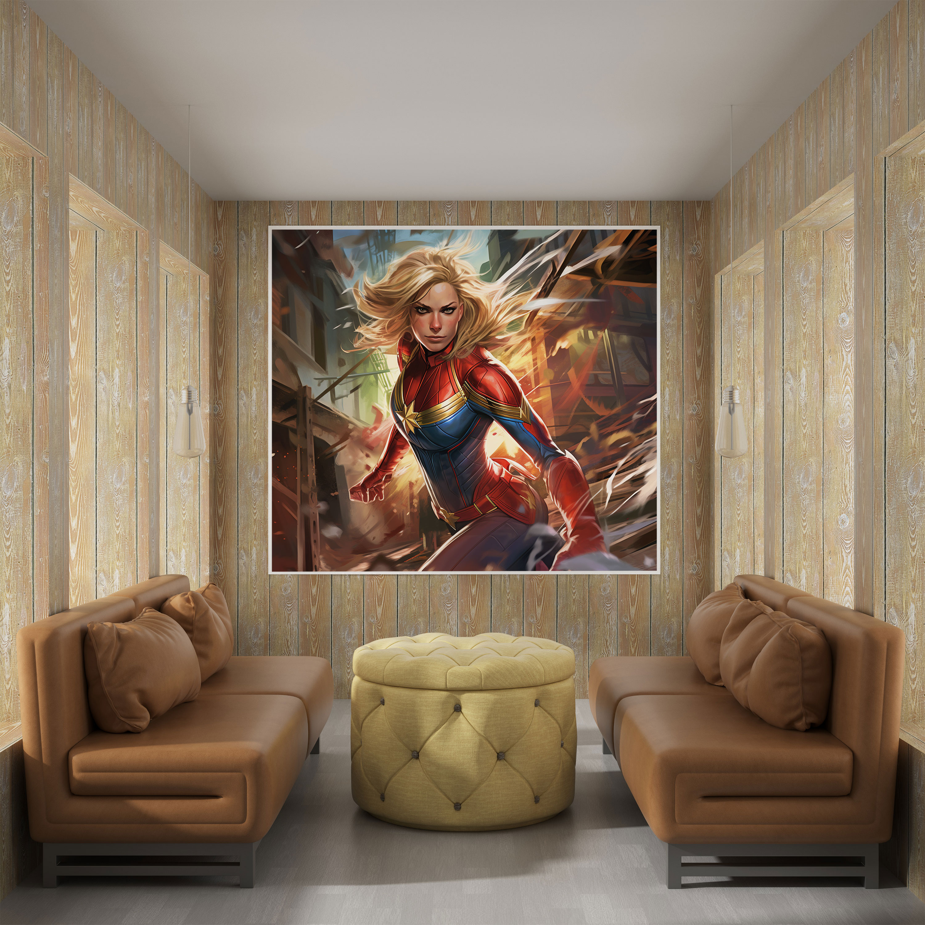 Marvel Kanvas Tablo - Kaptan Marvel Duvar Sanatı
