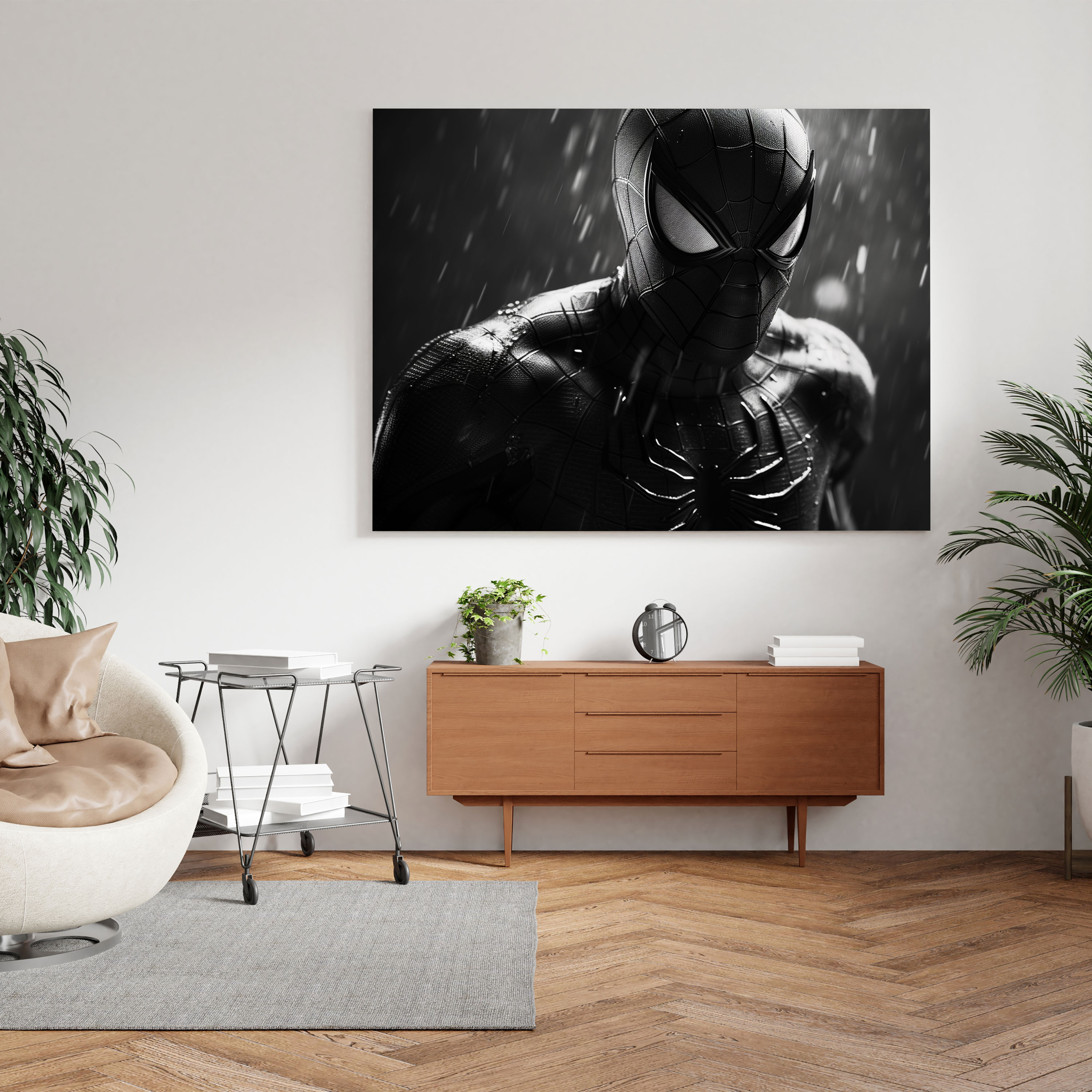 Marvel Canvas Print - Spider-Man Portrait Wall Art - Marvel, Wall Decoration, Black And White, Spider-Man