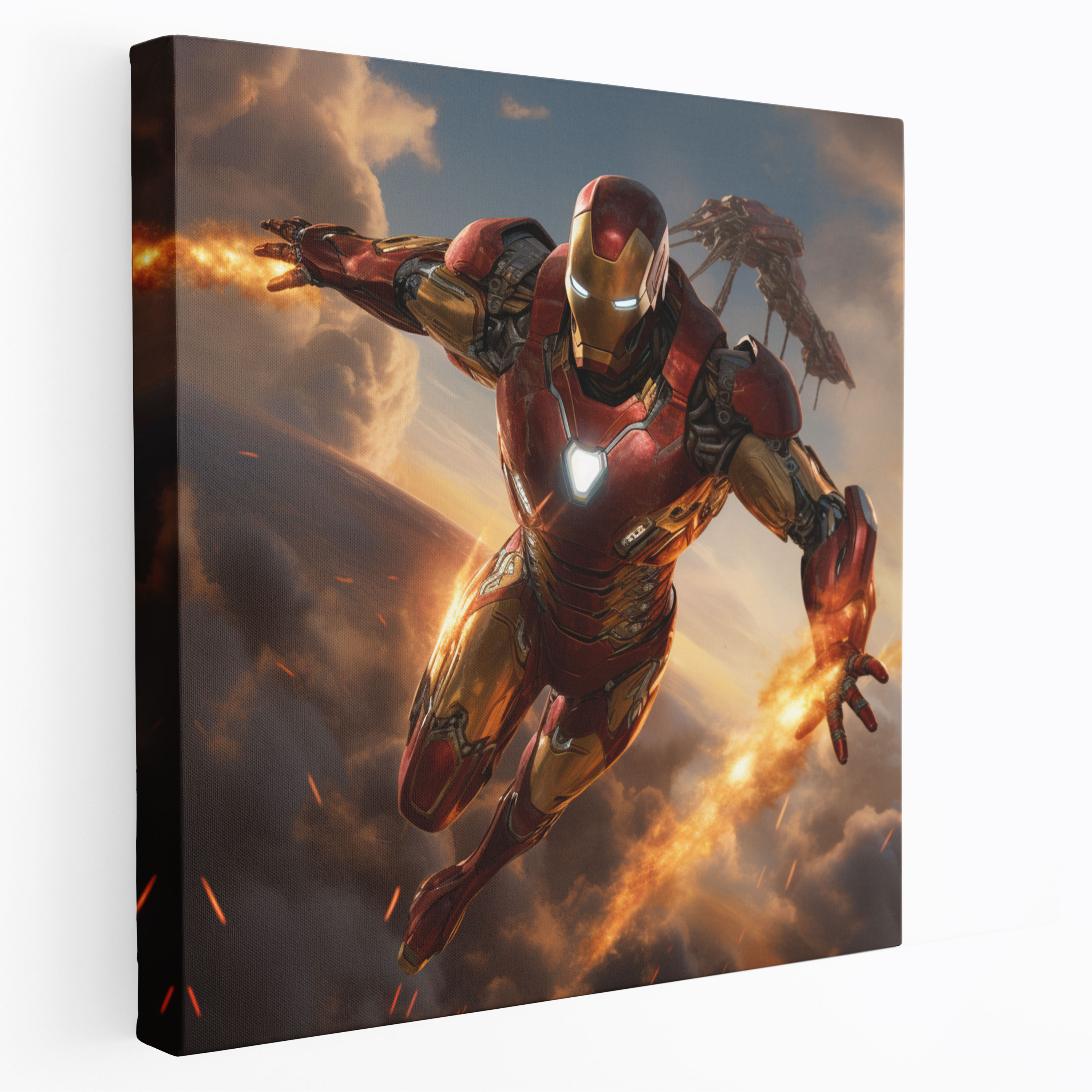 Marvel Canvas Print - Iron Man In Action Wall Art - Marvel, Canvas Wall Art, Canvas Print, Dynamic Composition
