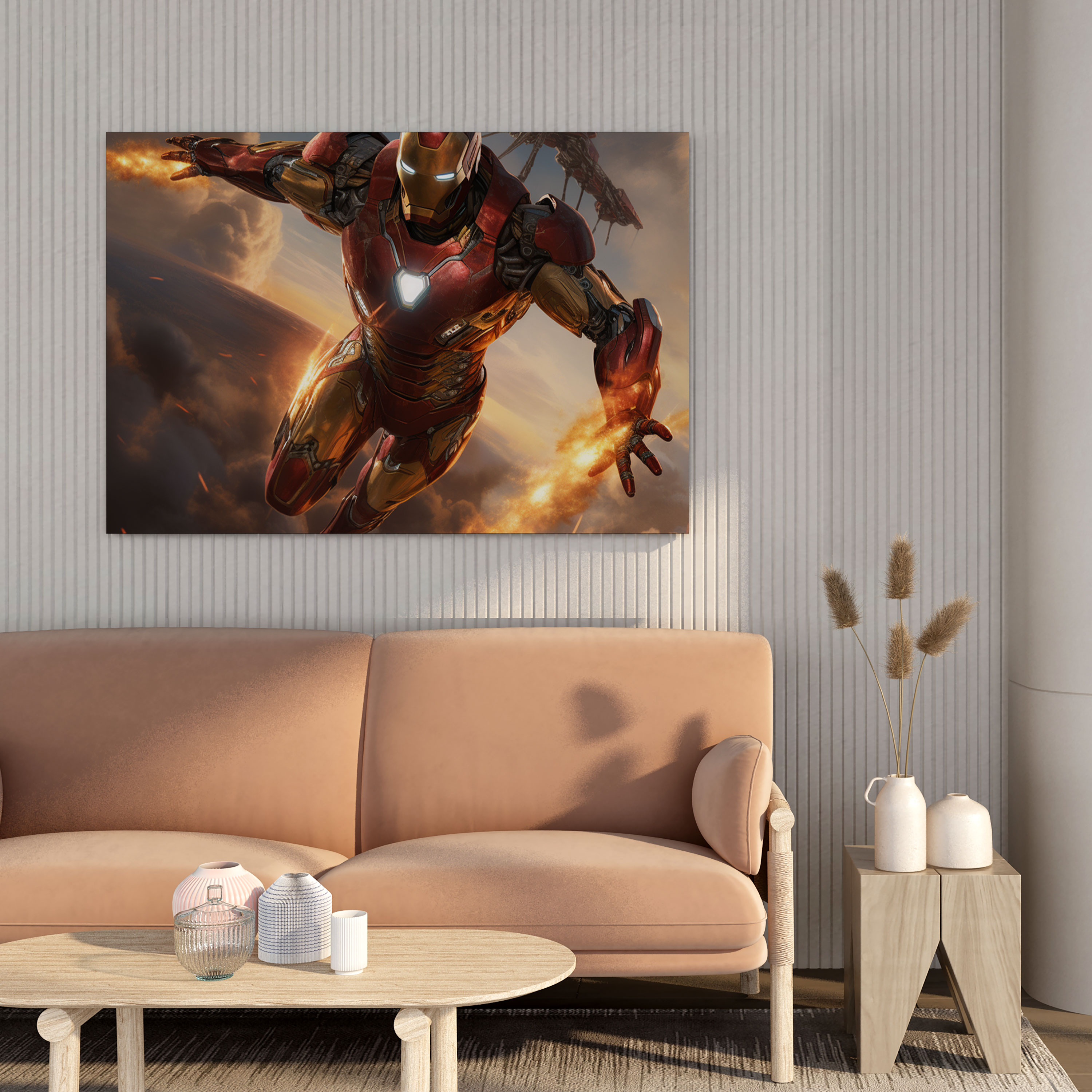 Marvel Canvas Print - Iron Man In Action Wall Art - Marvel, Canvas Wall Art, Canvas Print, Dynamic Composition