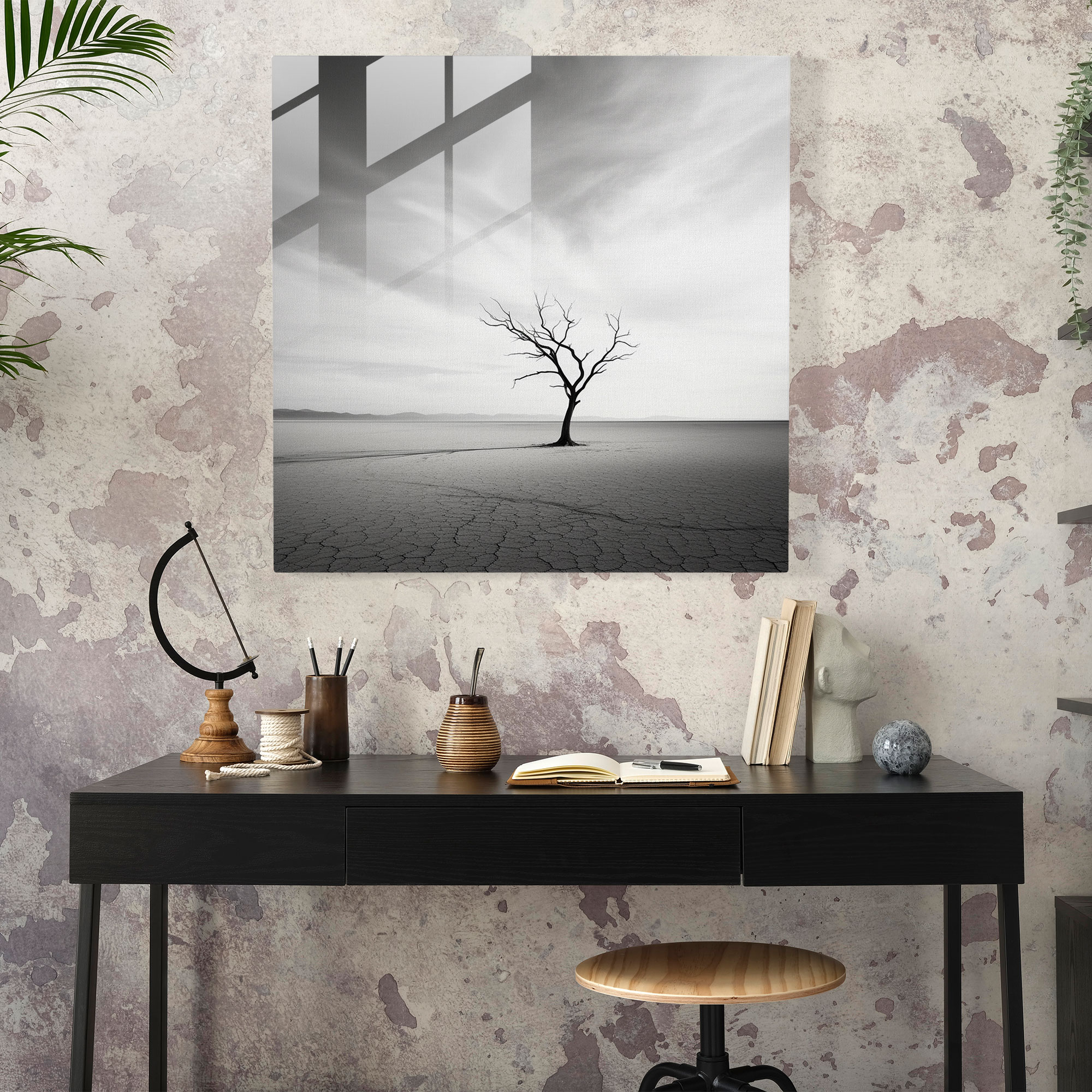 Motivational Glass Wall Art - Motivational, Black And White, Home Decoration, Resilience