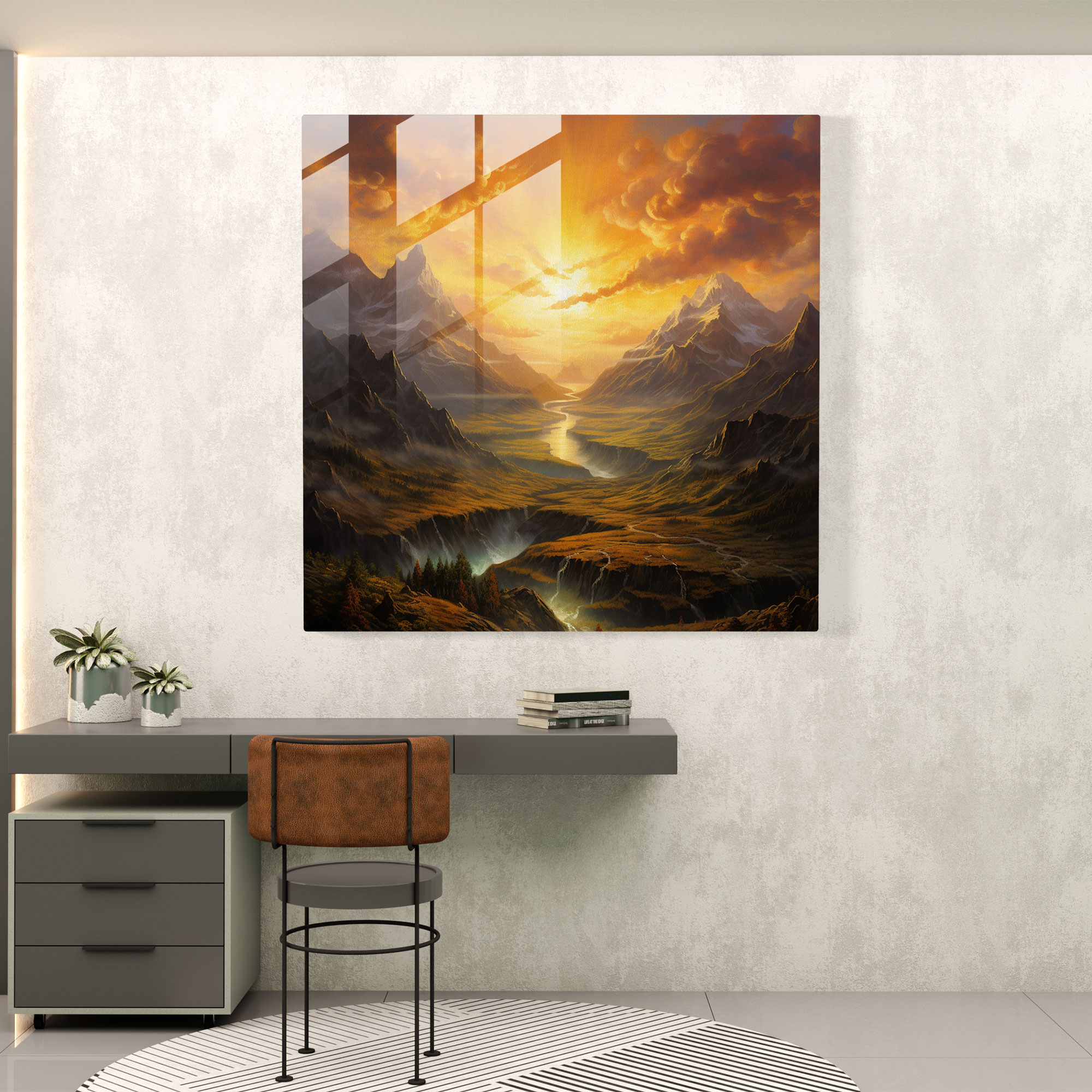 Motivasyon Dolu Cam Sanatı - Cam Tablo İlham Modern Sanat
