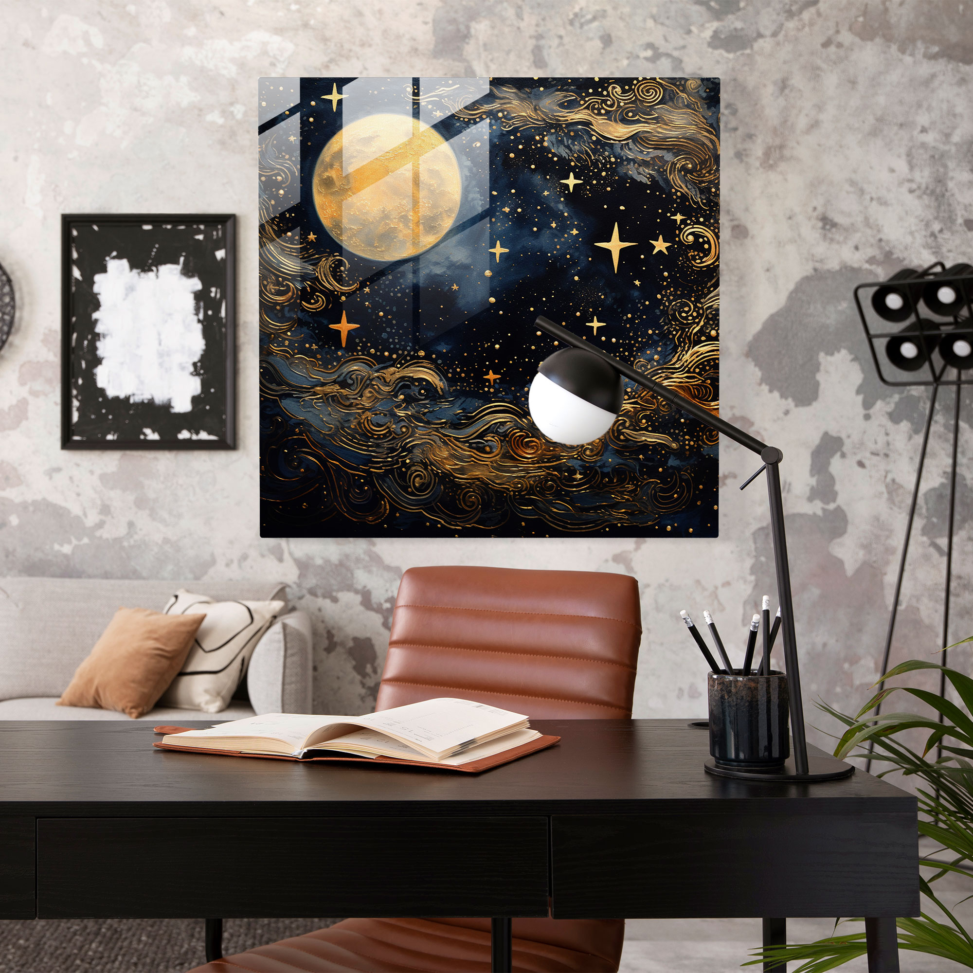 Motivasyonu Artıran Cam Tablo - Göksel Hayaller - Modern Sanat Harika
