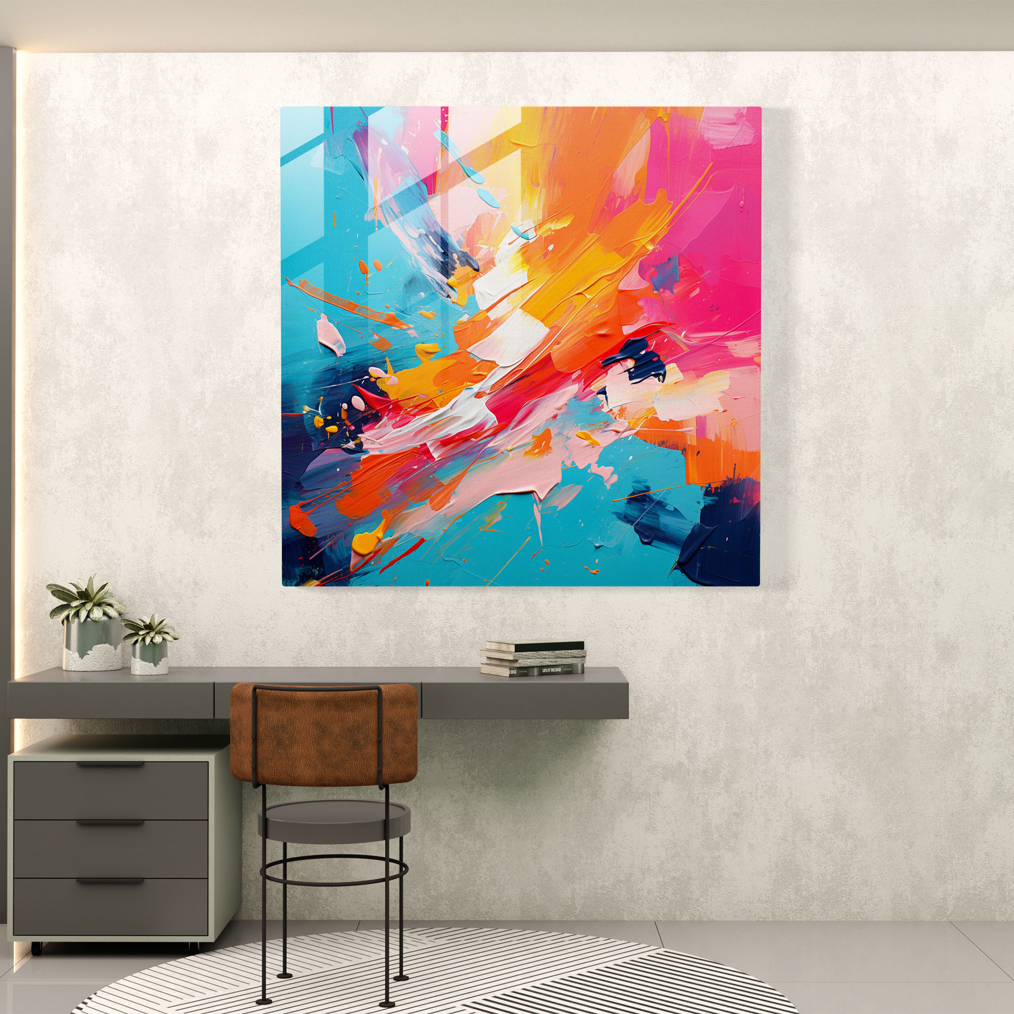 Motivational Glass Print - Bold Brushstrokes - Motivational, Glass Print, Glass Art, Modern Art