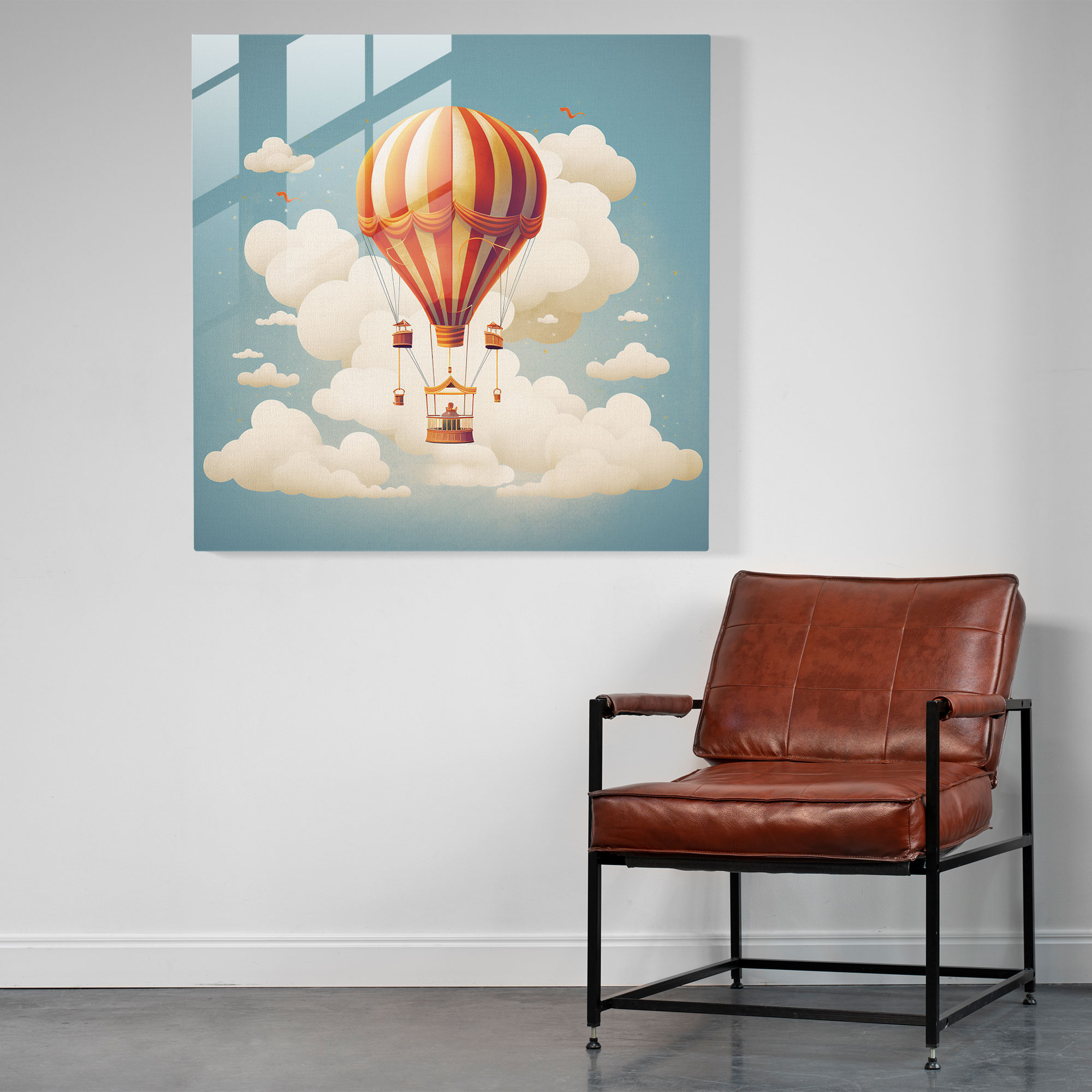 Motivational Glass Print - Floating Dreams - Motivational, Glass Art, Motivational, Hot Air Balloon