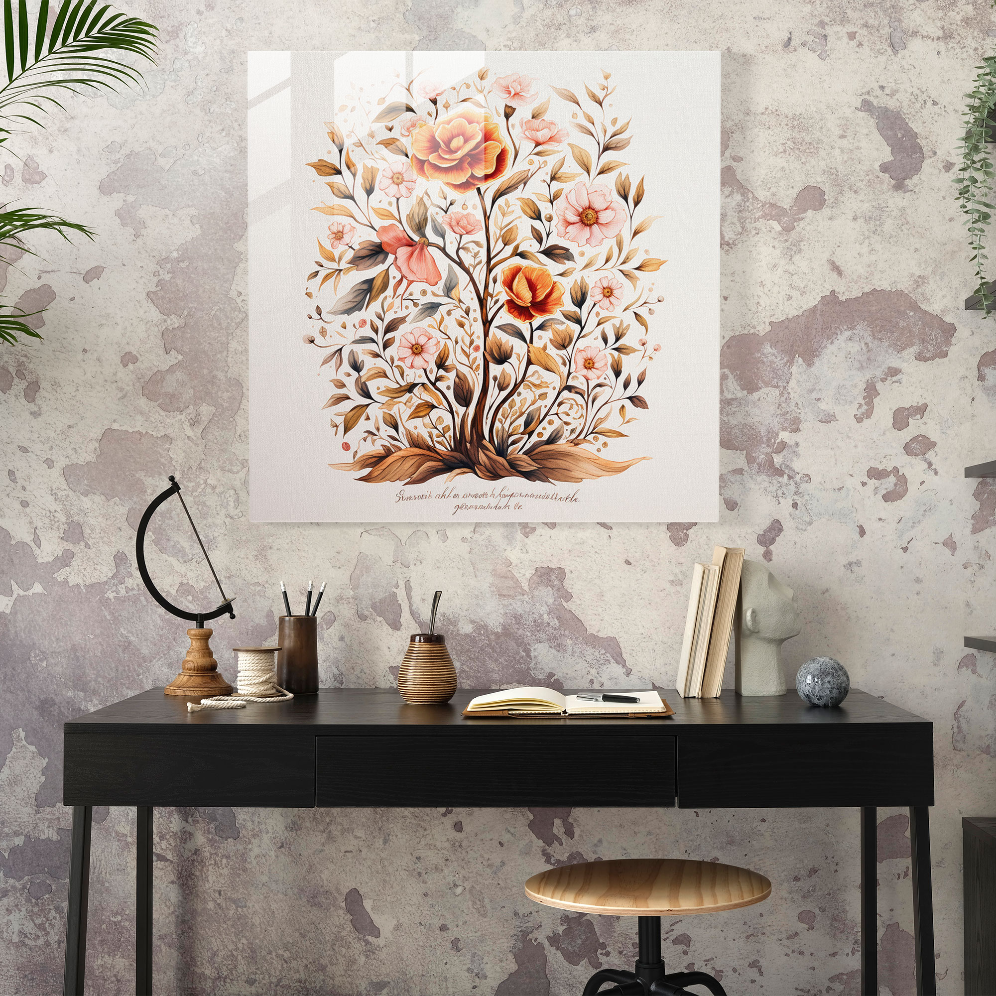 Motivational Glass Wall Art - Motivational, Glass Art, Growth, Wall Decoration