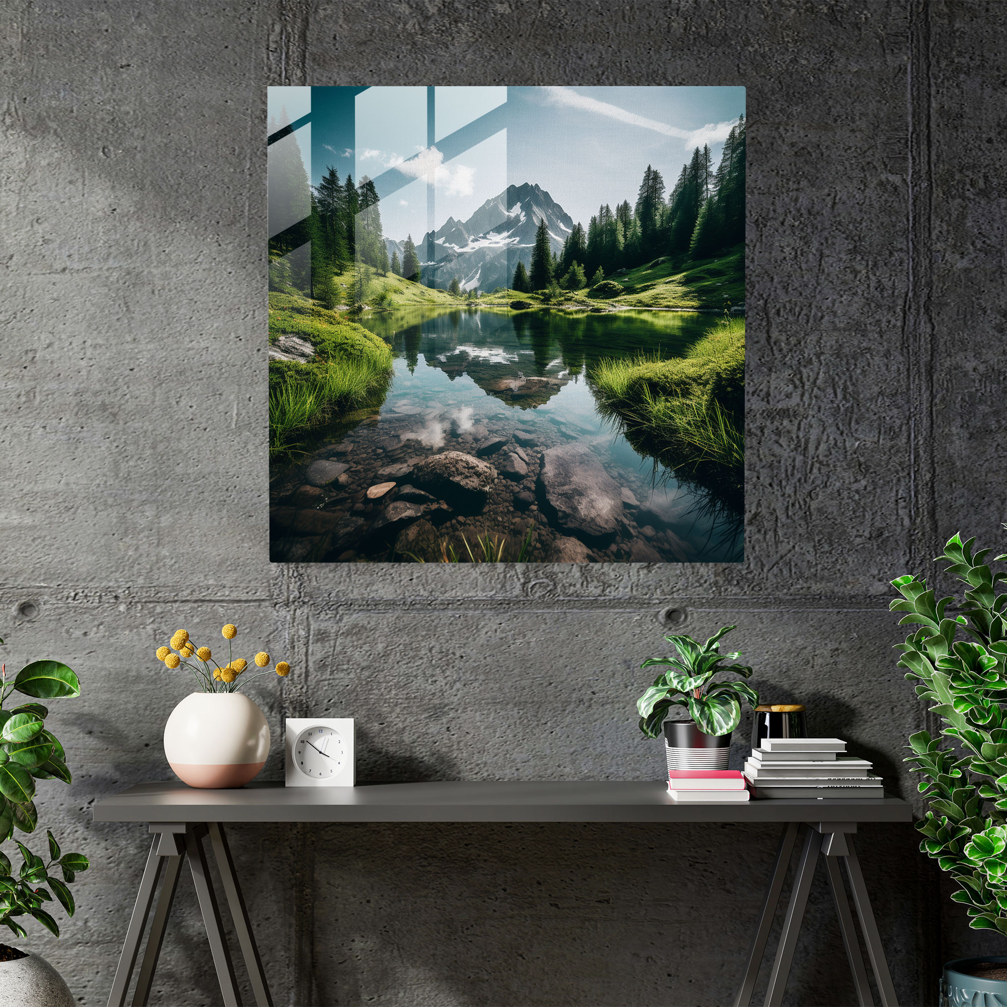 Motivational Glass Print - Motivational, Glass Art, Serene Nature Photograph, Wall Decoration