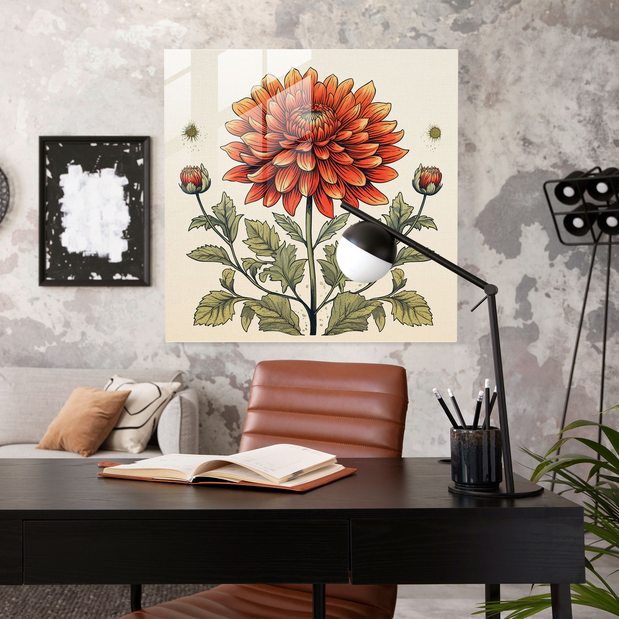 Motivational Glass Print - Blooming Flower - Motivational, Wall Decoration, Glass Wall Art, Blooming Flower