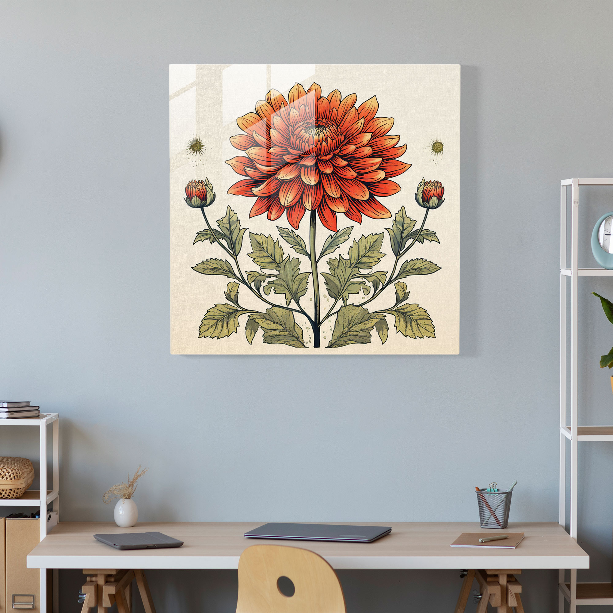 Motivational Glass Print - Blooming Flower - Motivational, Wall Decoration, Glass Wall Art, Blooming Flower