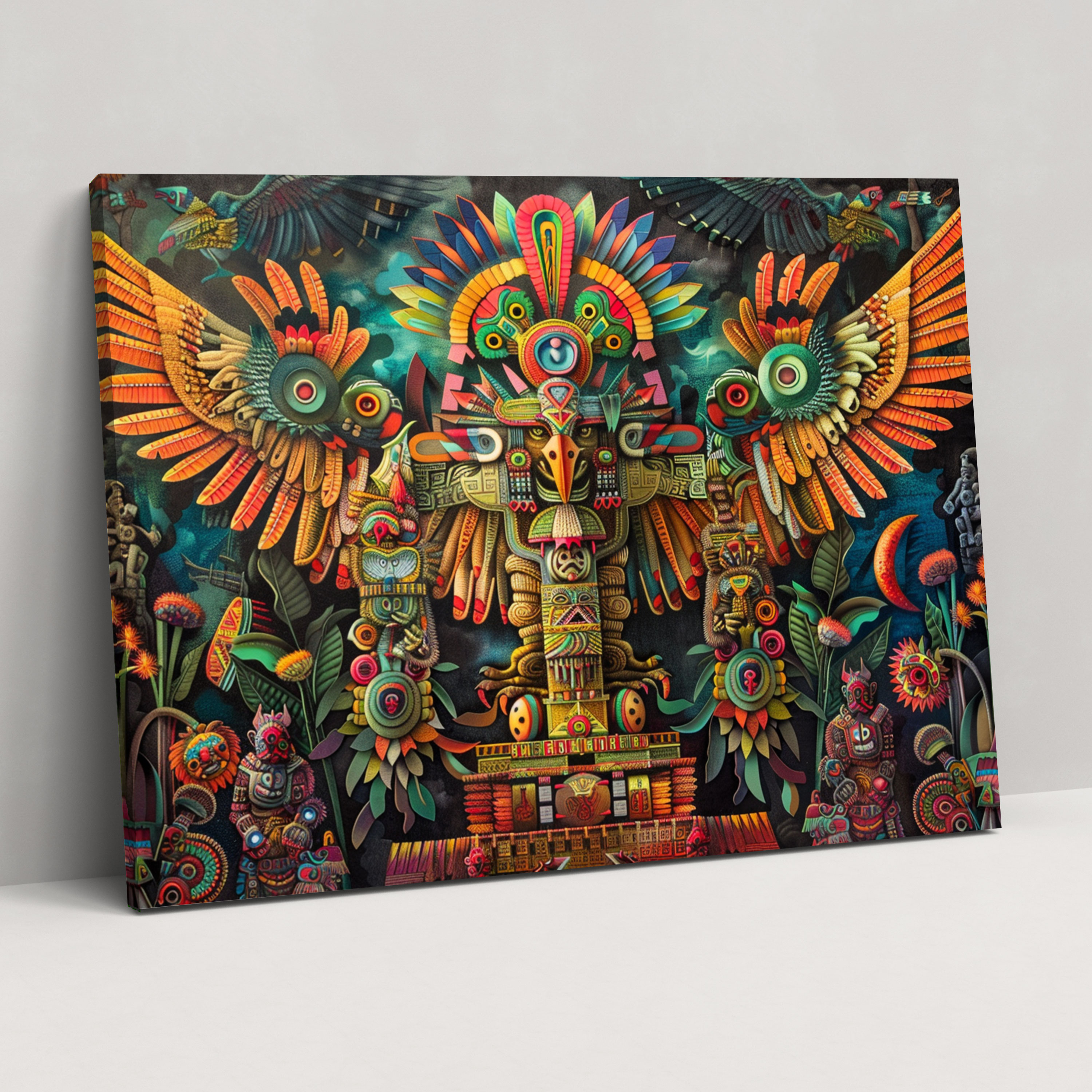 Aztec Mythology Wall Decoration - Mythology, Mythology, Canvas Wall Art, Home Decoration