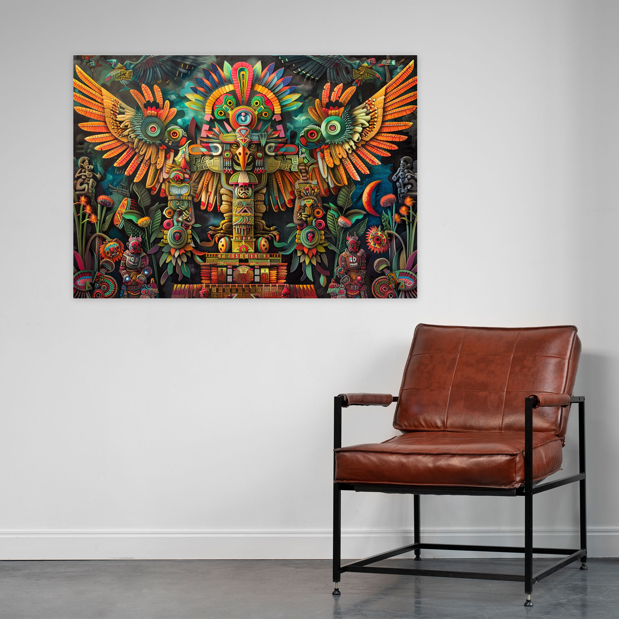 Aztec Mythology Wall Decoration - Mythology, Mythology, Canvas Wall Art, Home Decoration