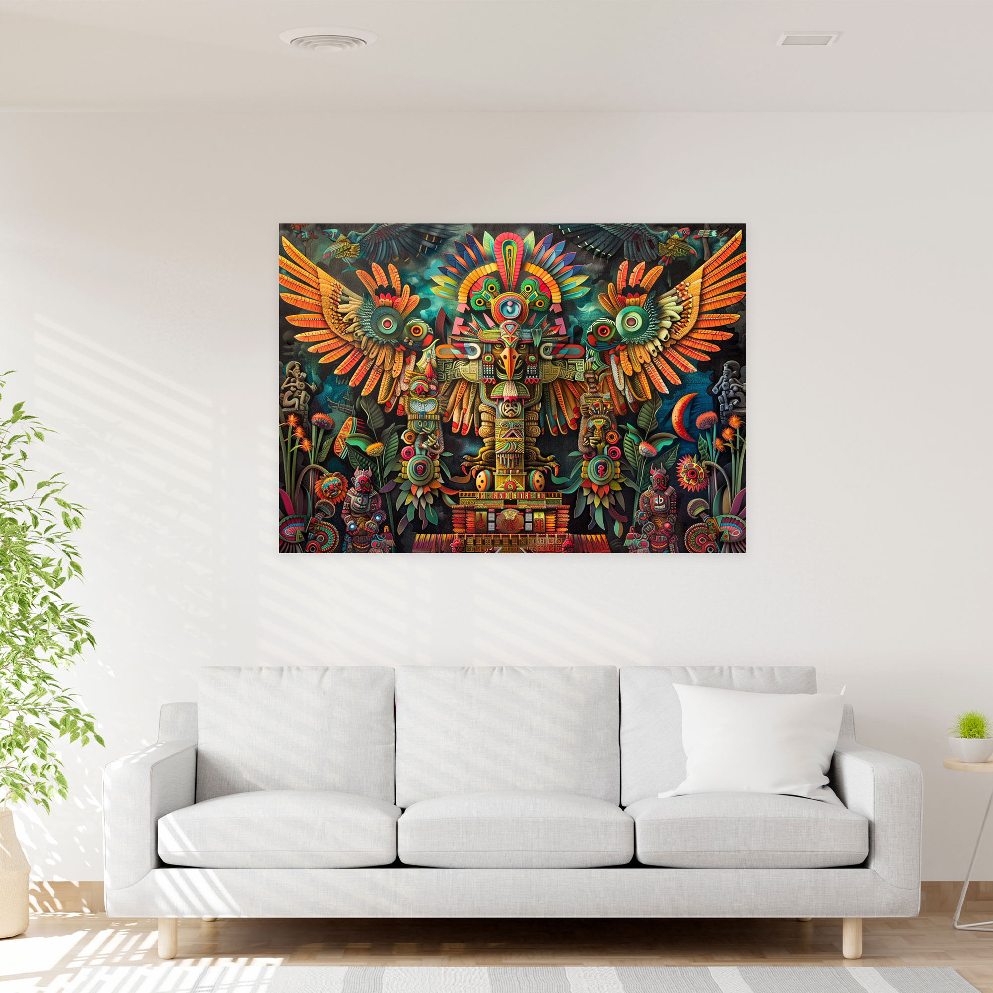 Aztec Mythology Wall Decoration - Mythology, Mythology, Canvas Wall Art, Home Decoration