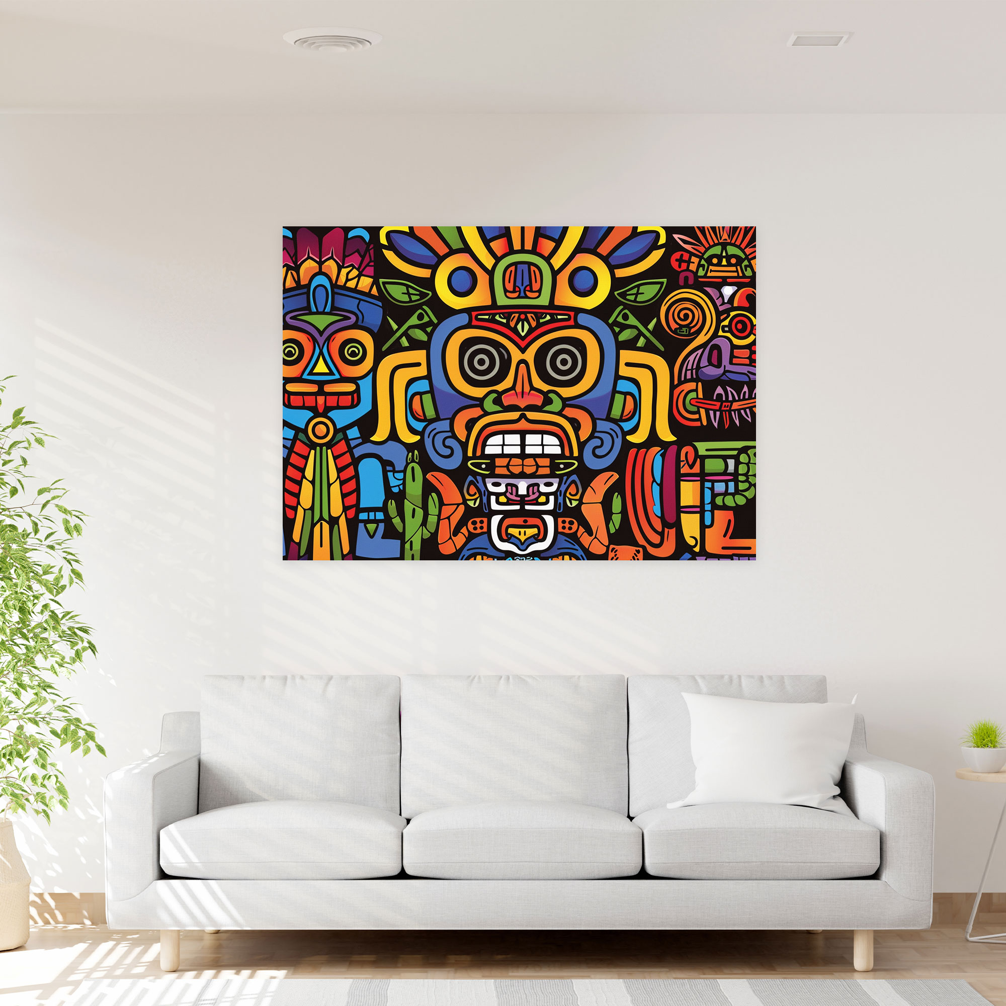 Aztec Mythology Canvas Print - Mythology, Canvas Wall Art, Wall Art, Home Decoration