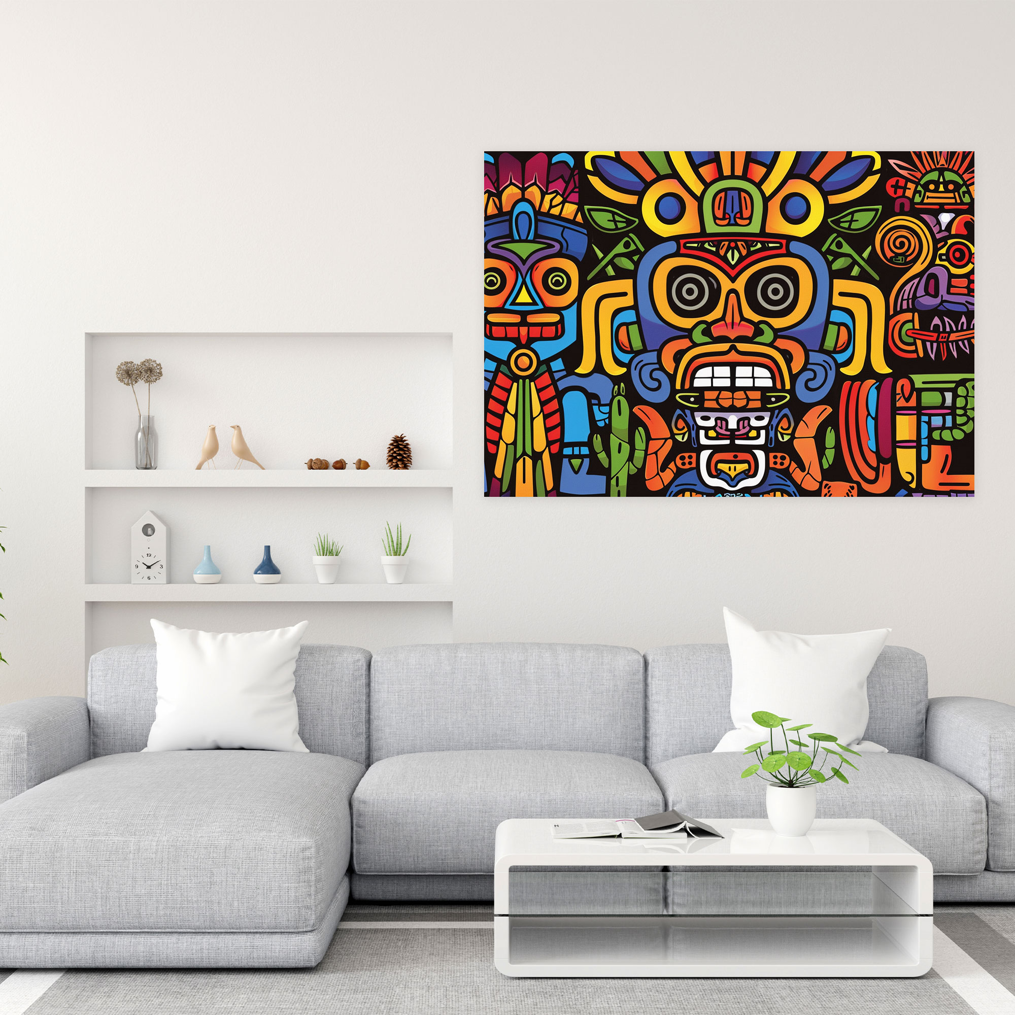 Aztec Mythology Canvas Print - Mythology, Canvas Wall Art, Wall Art, Home Decoration